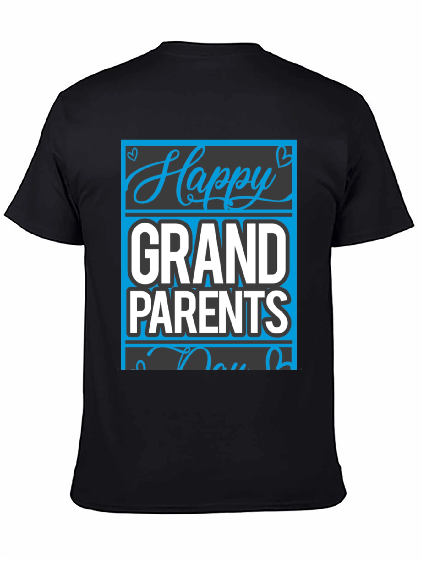 Happy Grandparents Day Black T-Shirt