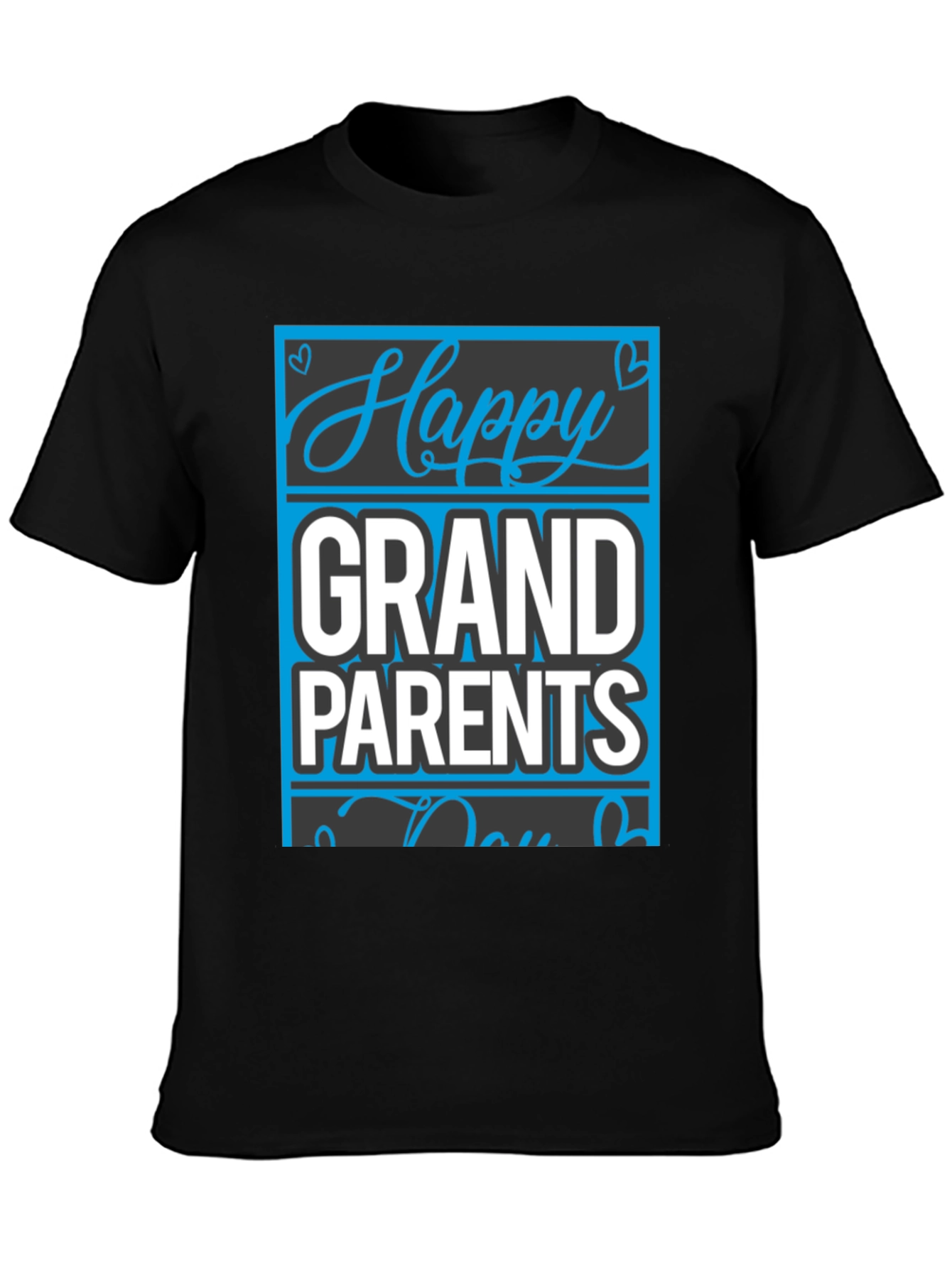 Happy Grandparents Day Black T-Shirt
