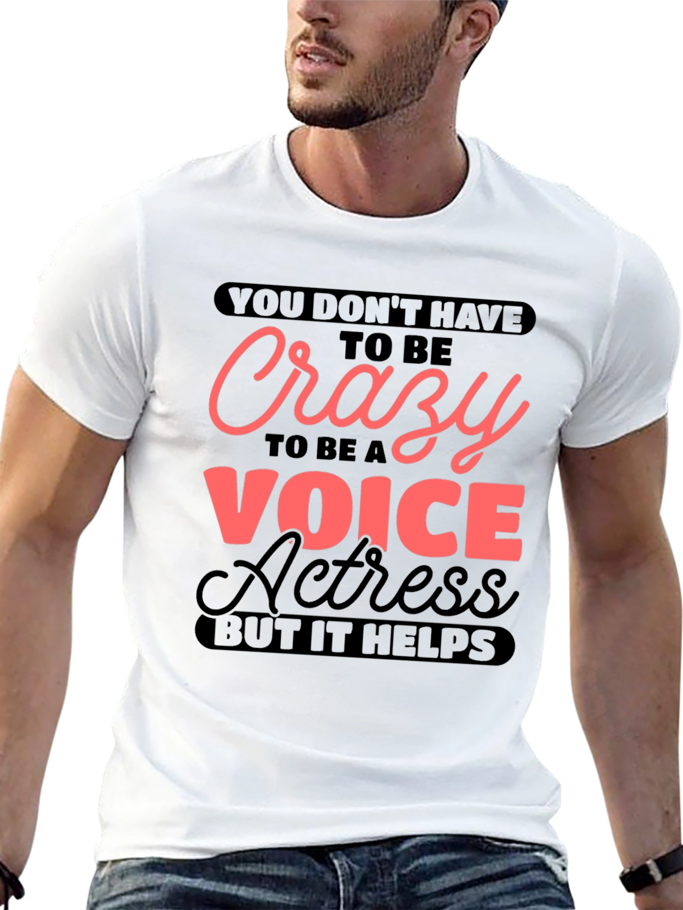 Crazy Voice Actress Graphic T-Shirt