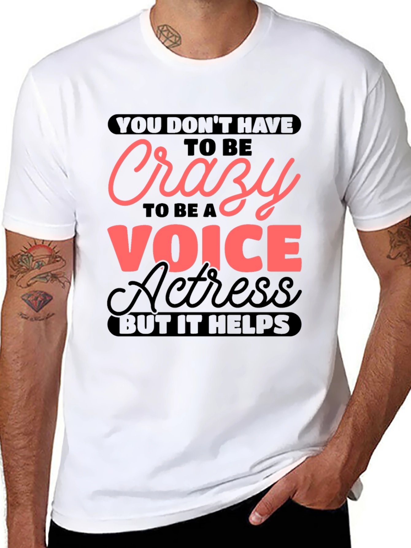 Crazy Voice Actress Graphic T-Shirt