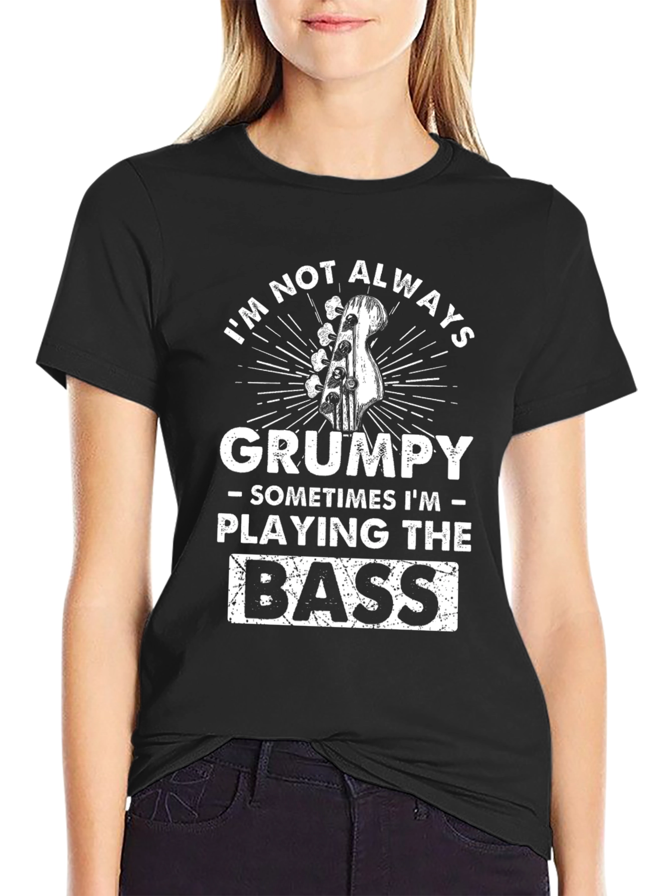 Grumpy Bass Player T-Shirt - Funny Musician Tee
