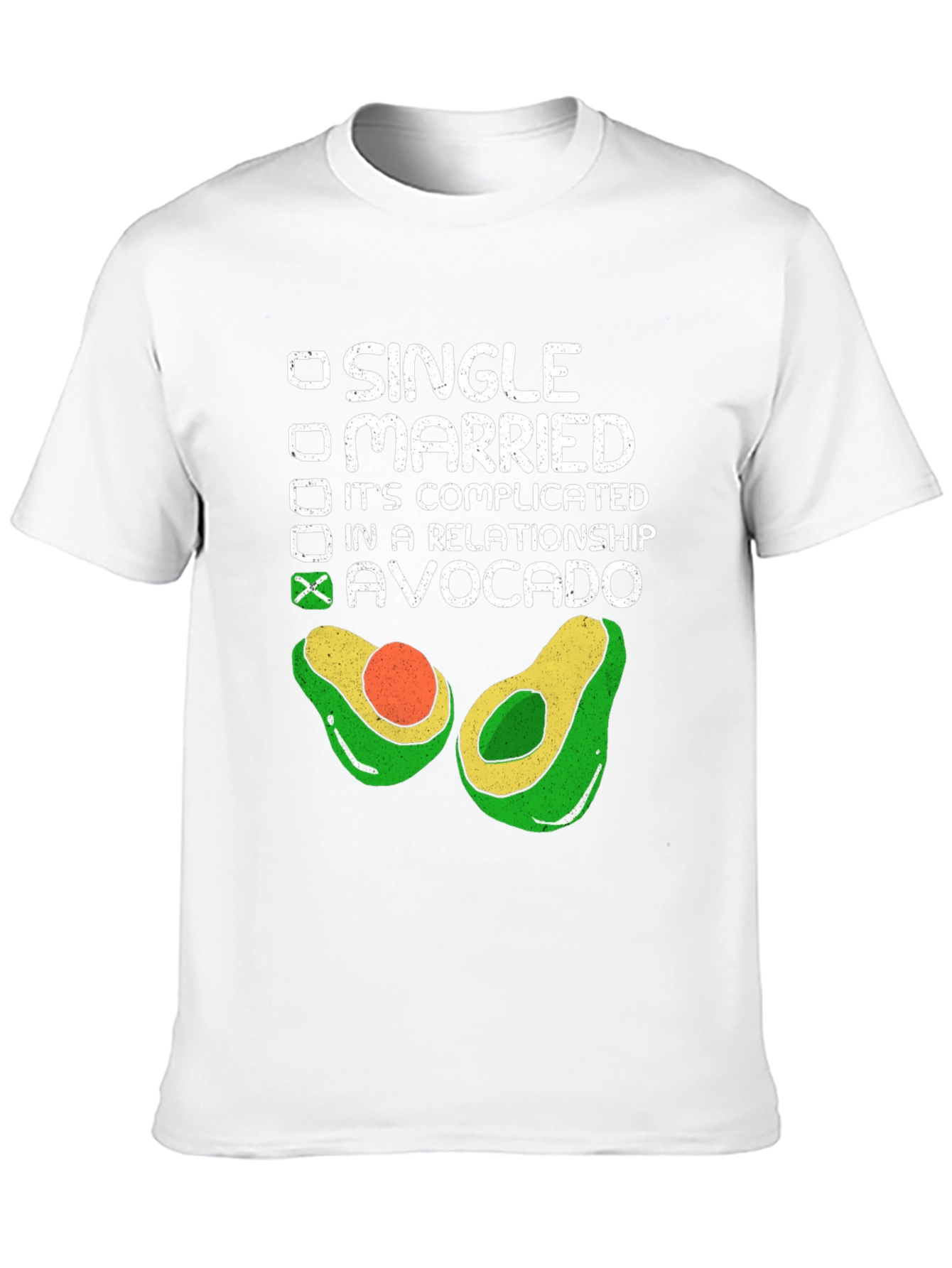 Avocado Relationship Status T-Shirt - Black Cotton Tee