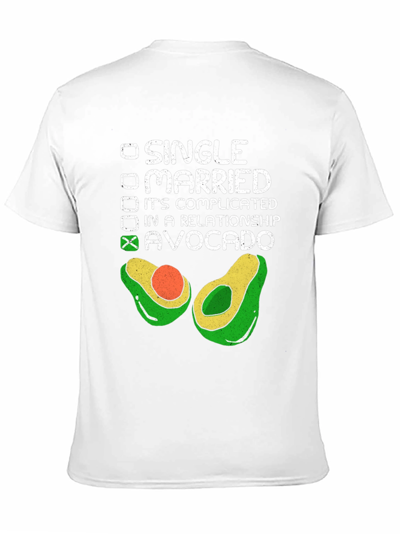 Avocado Relationship Status T-Shirt - Black Cotton Tee