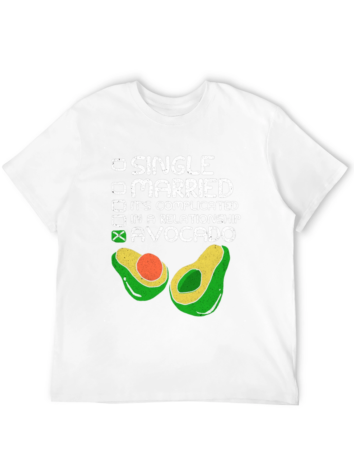 Avocado Relationship Status T-Shirt - Black Cotton Tee