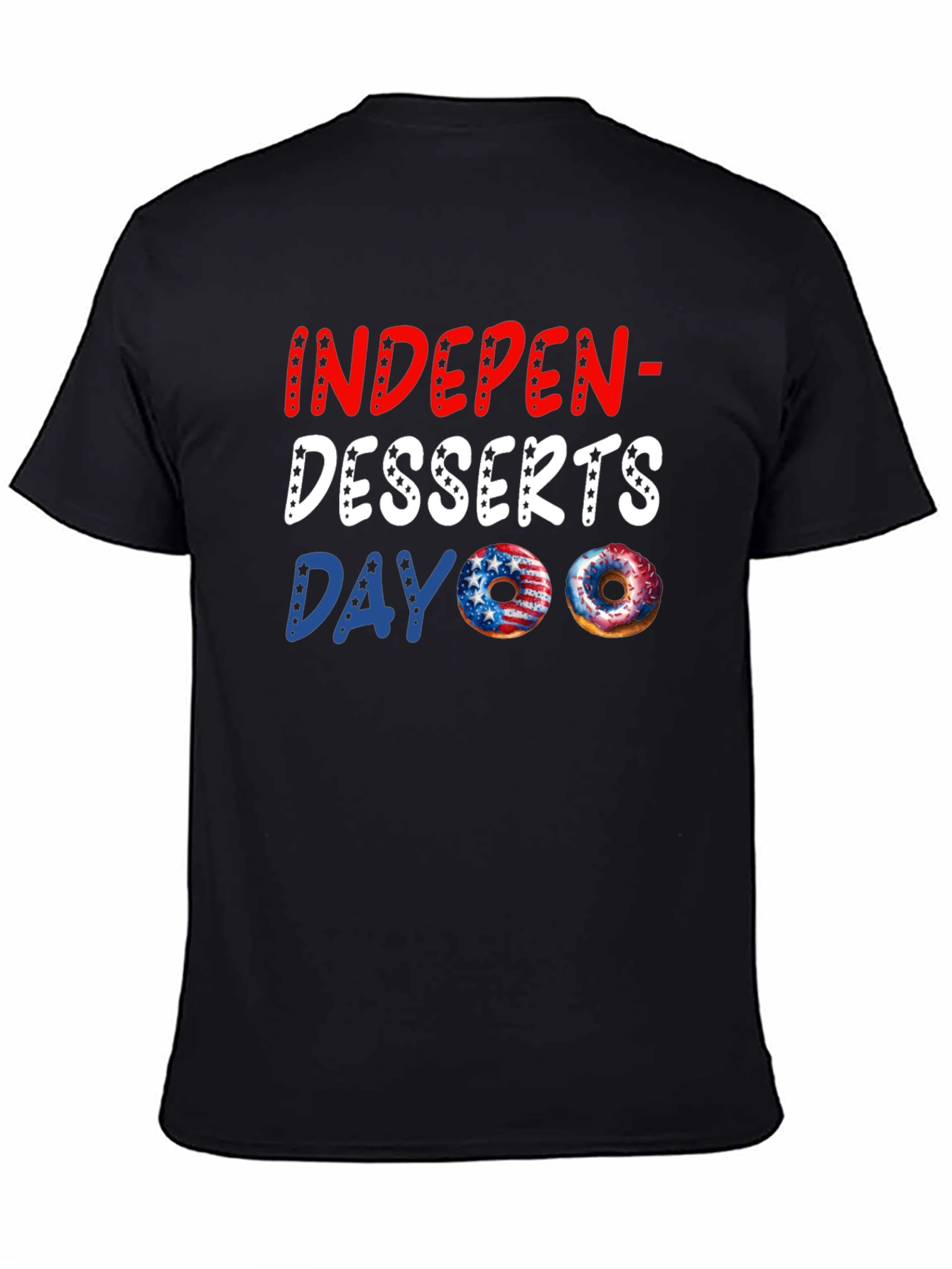 Indepen-Desserts Day T-Shirt Patriotic Donut Tee
