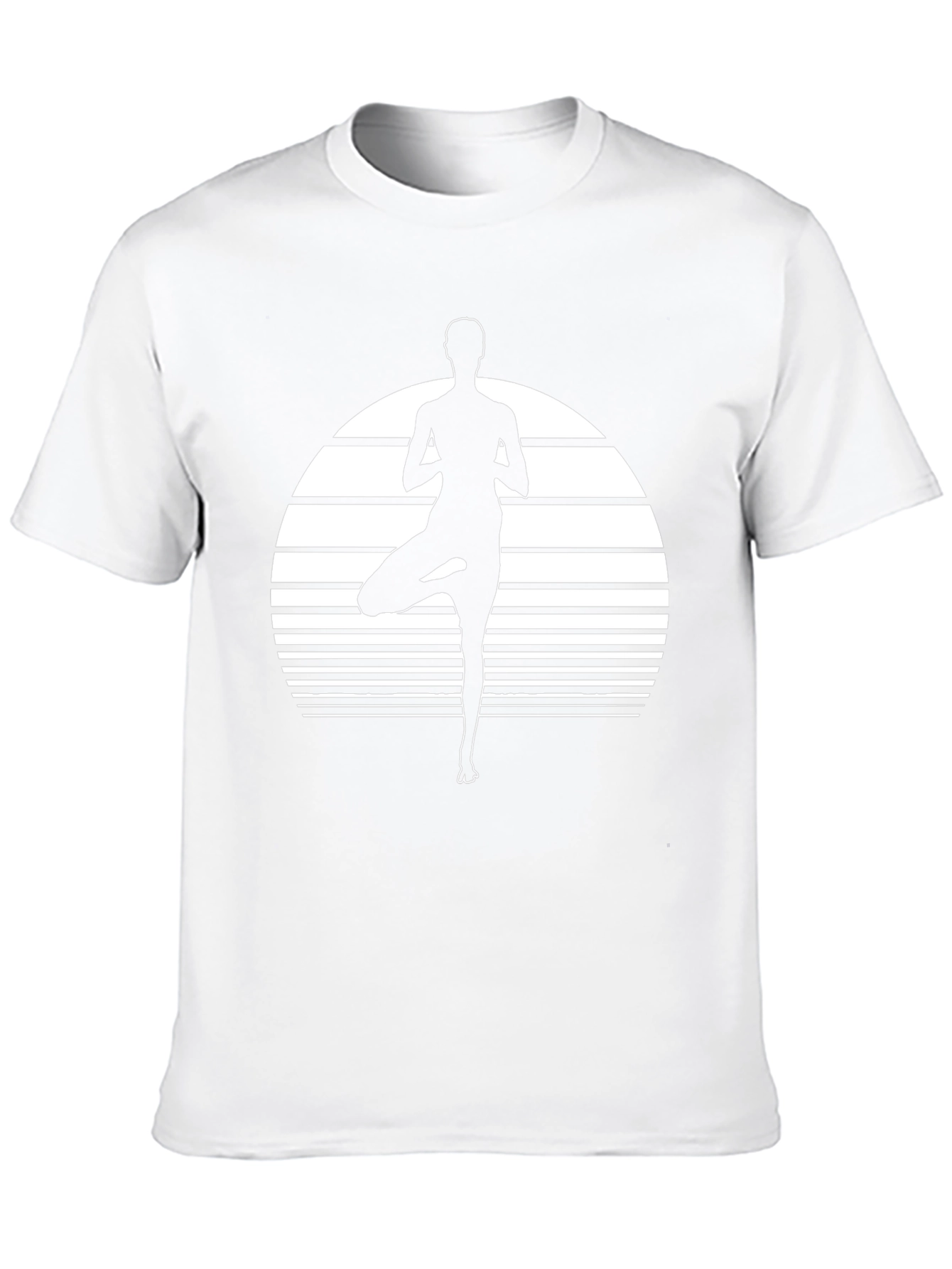 Yoga Pose Graphic Tee - Black Cotton Blend Shirt