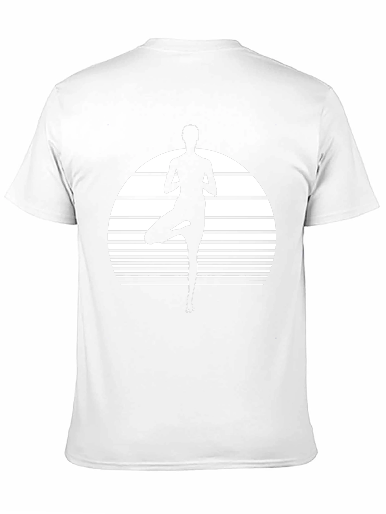 Yoga Pose Graphic Tee - Black Cotton Blend Shirt