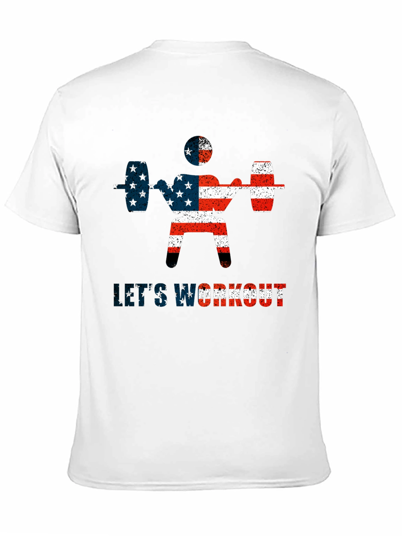 Patriotic Workout T-Shirt - American Flag Design
