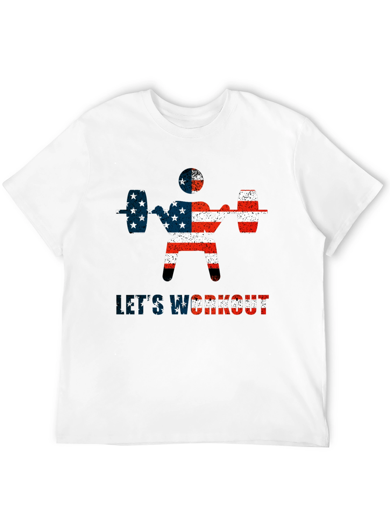 Patriotic Workout T-Shirt - American Flag Design