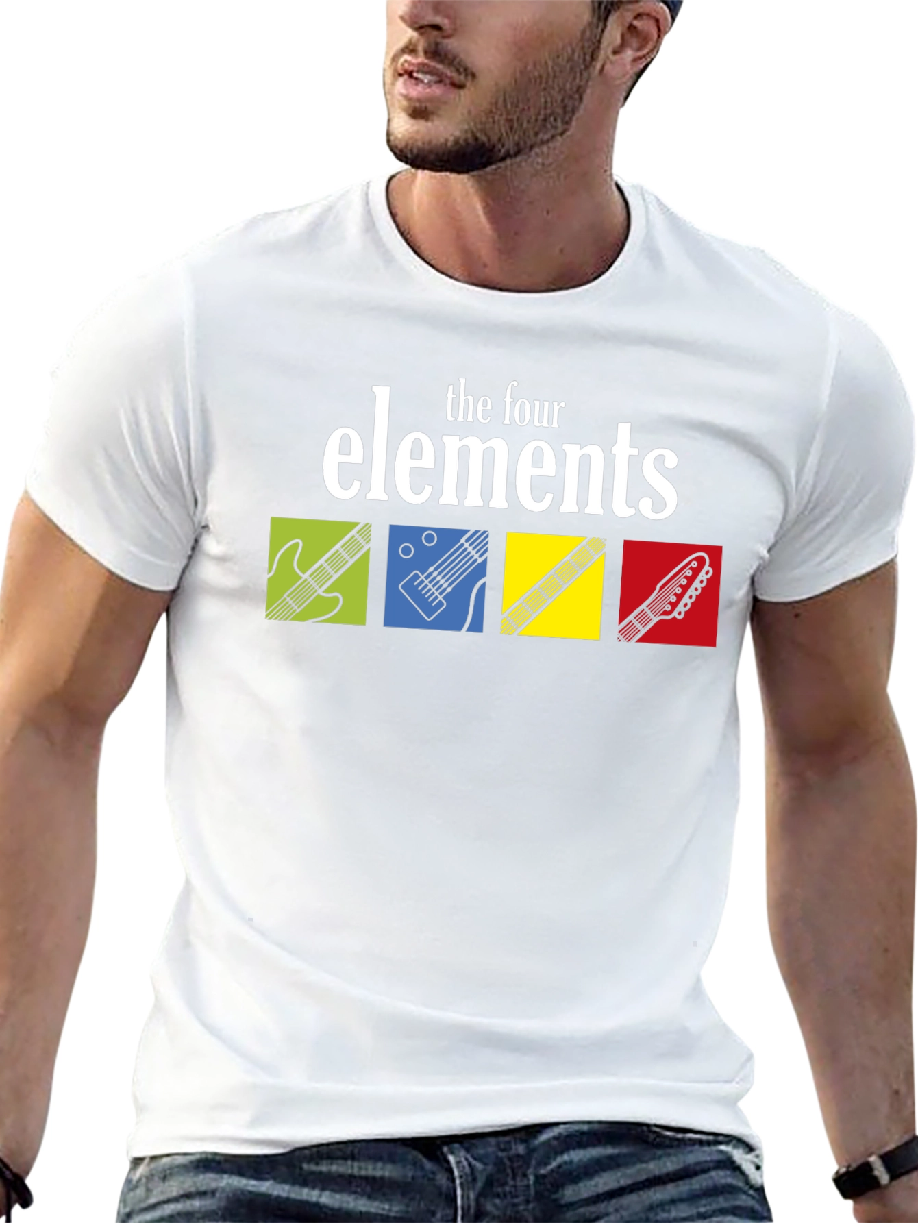 The Four Elements Guitar T-Shirt - Black