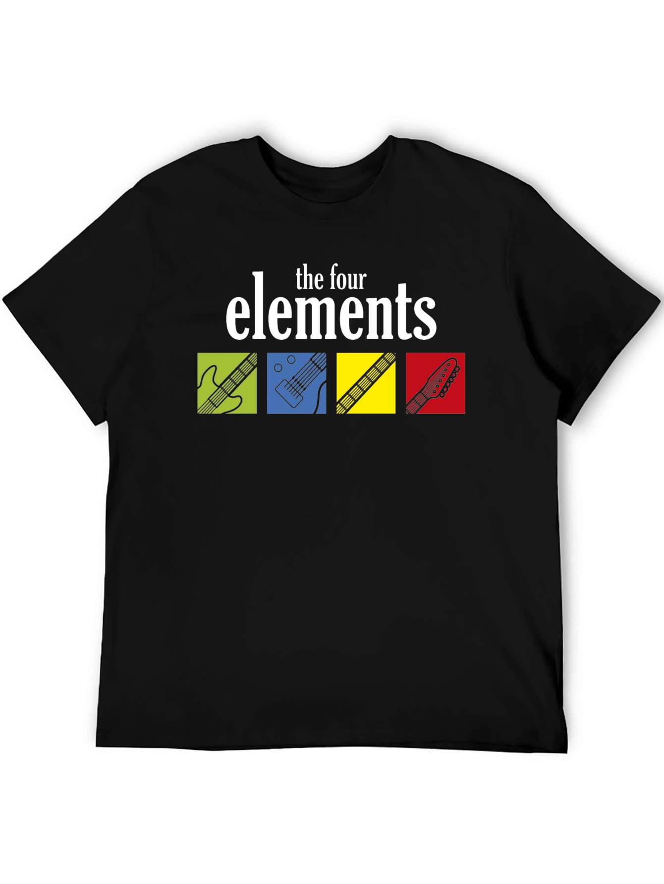 The Four Elements Guitar T-Shirt - Black
