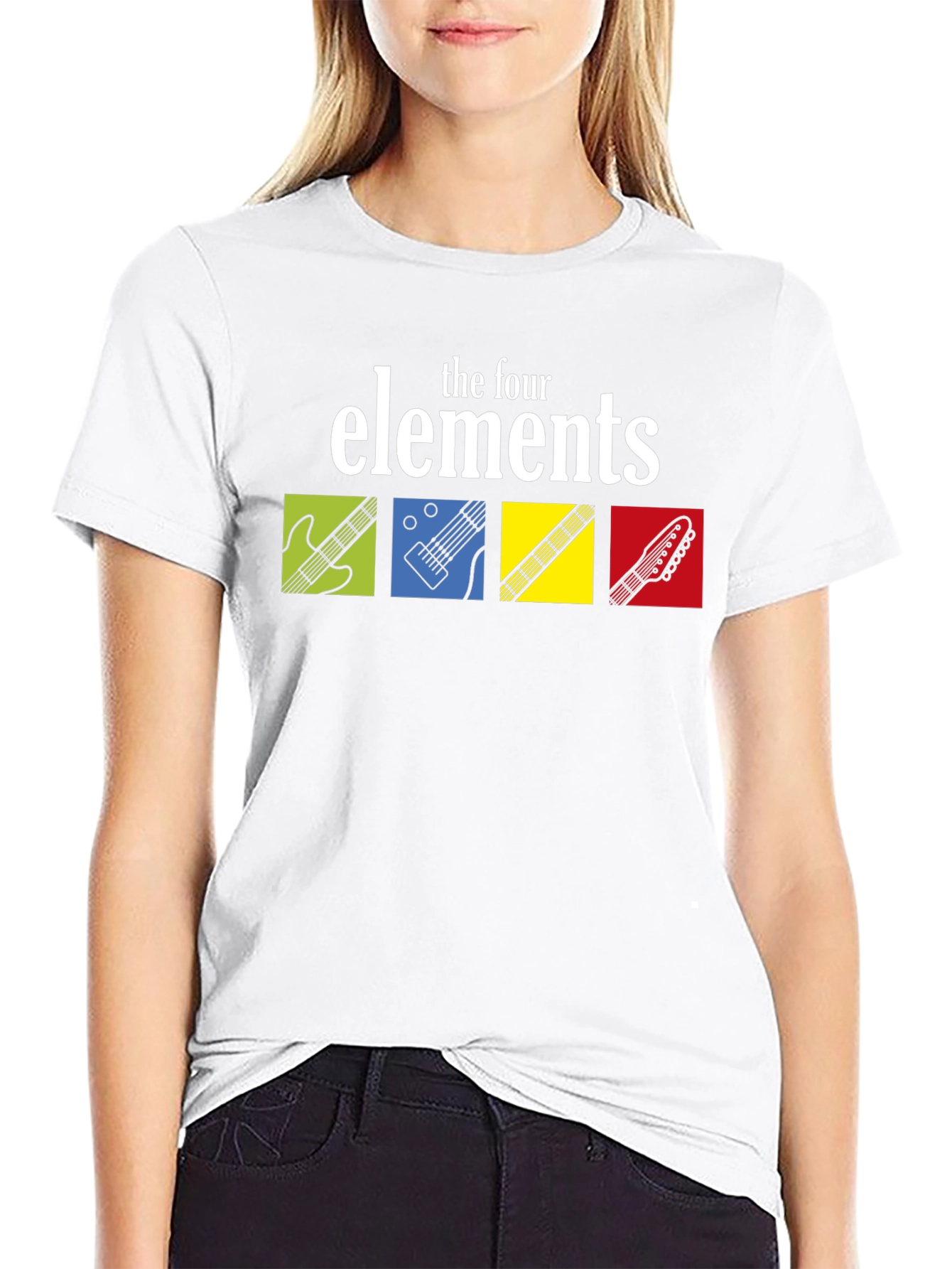 The Four Elements Guitar T-Shirt - Black