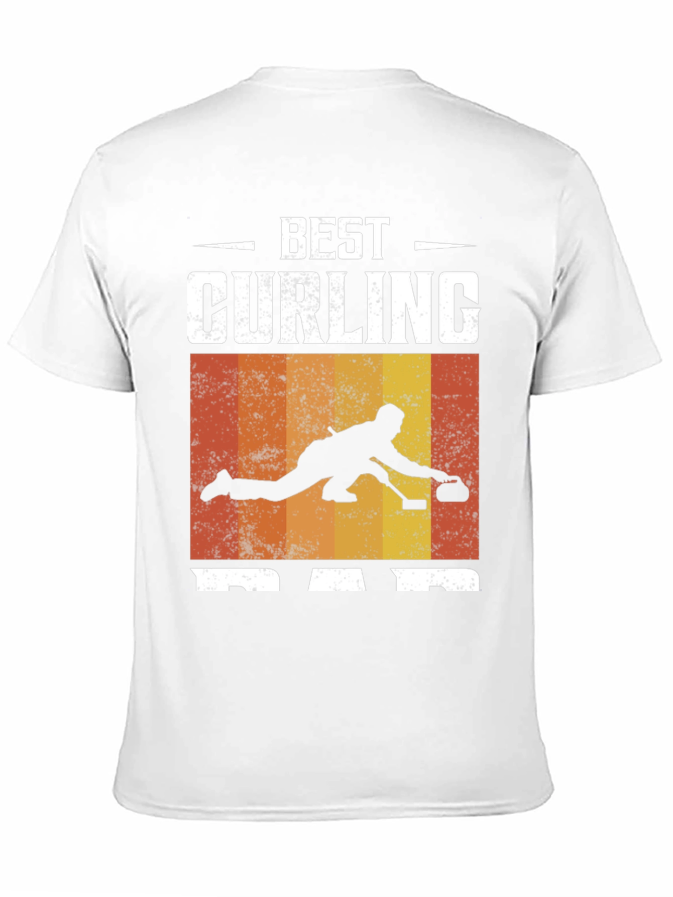 Best Curling Dad T-Shirt Black Graphic Tee