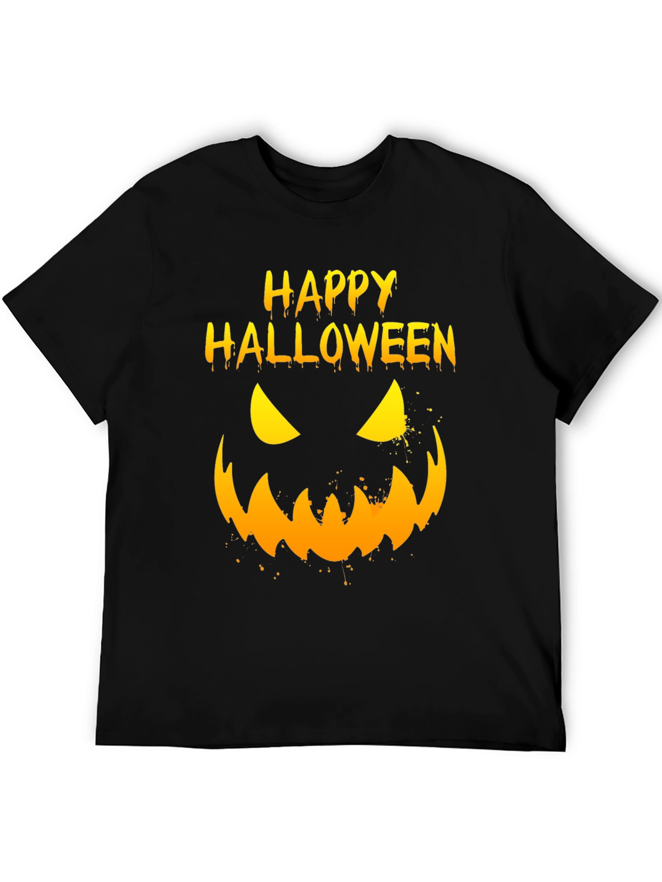 Happy Halloween Pumpkin Face Graphic T-Shirt