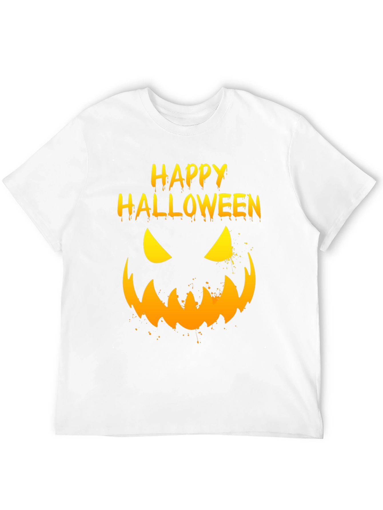 Happy Halloween Pumpkin Face Graphic T-Shirt
