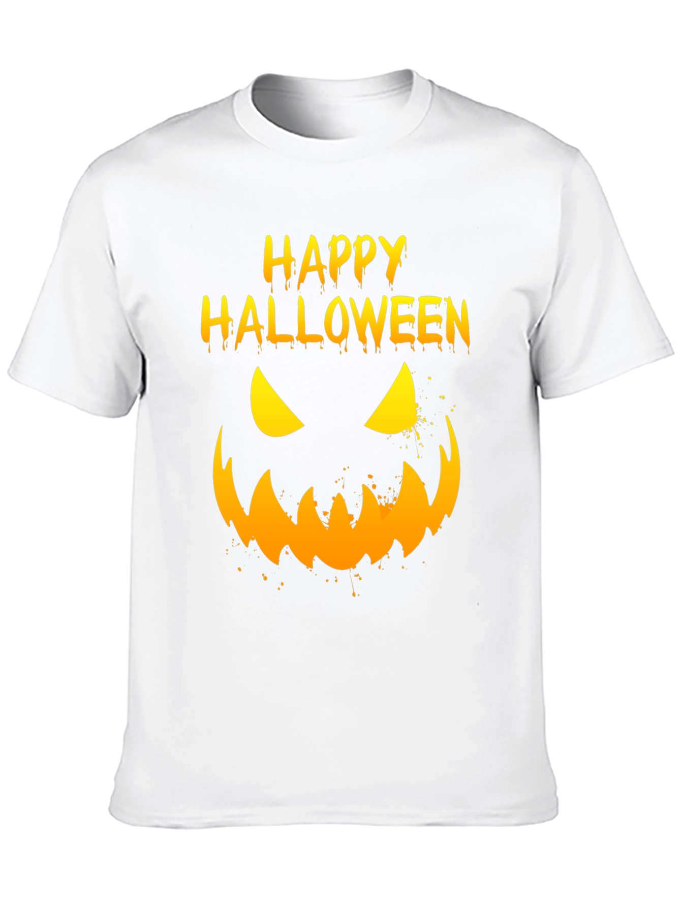 Happy Halloween Pumpkin Face Graphic T-Shirt