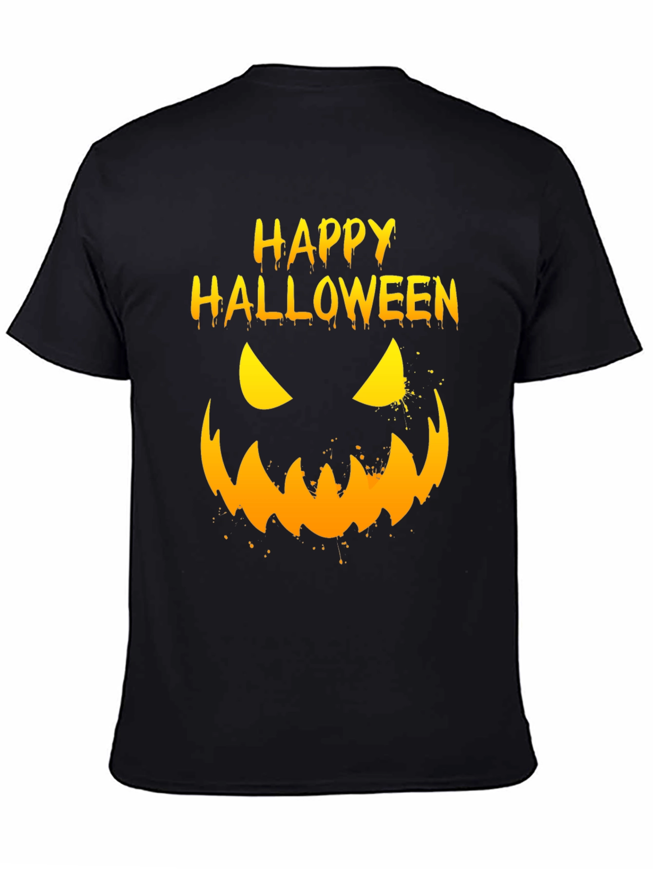 Happy Halloween Pumpkin Face Graphic T-Shirt