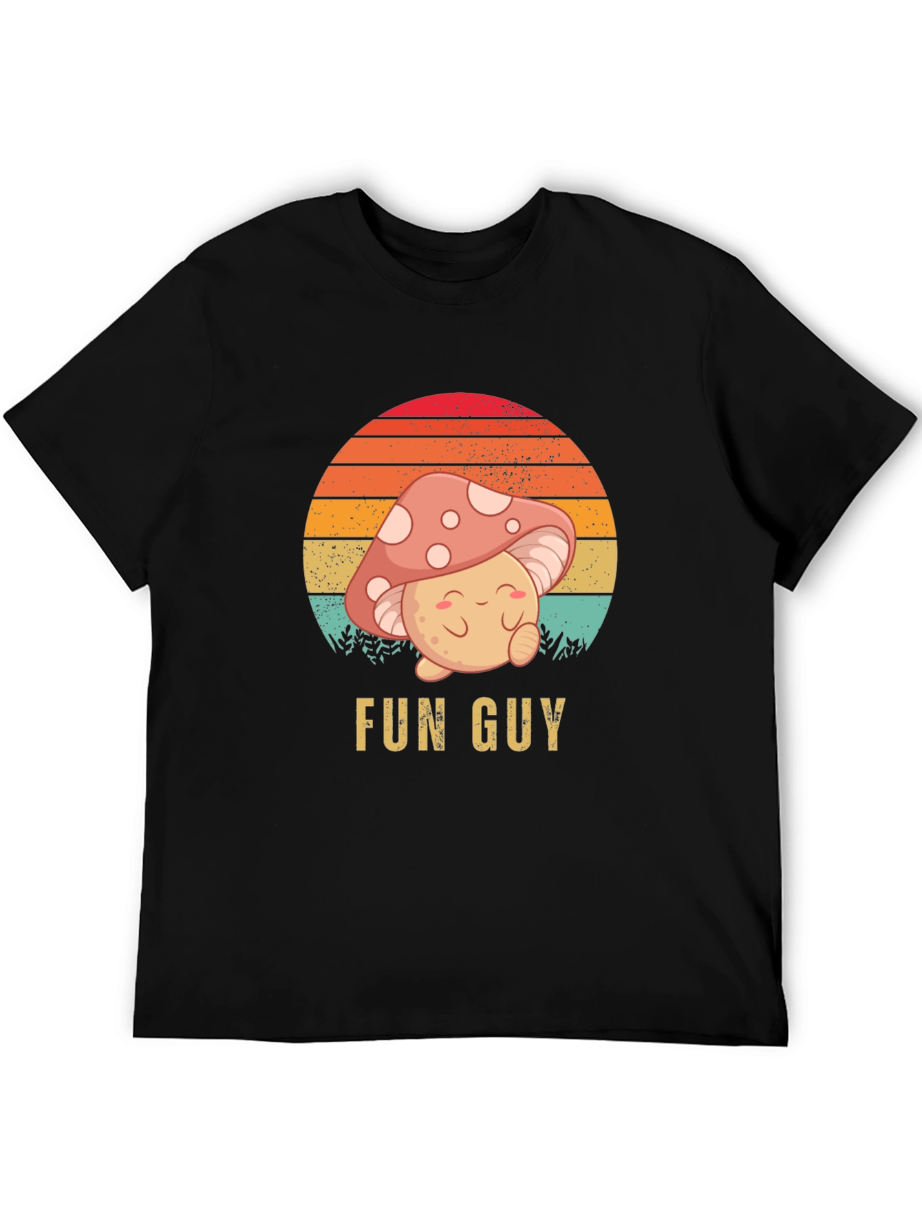 Fun Guy Graphic T-Shirt - Mushroom Design