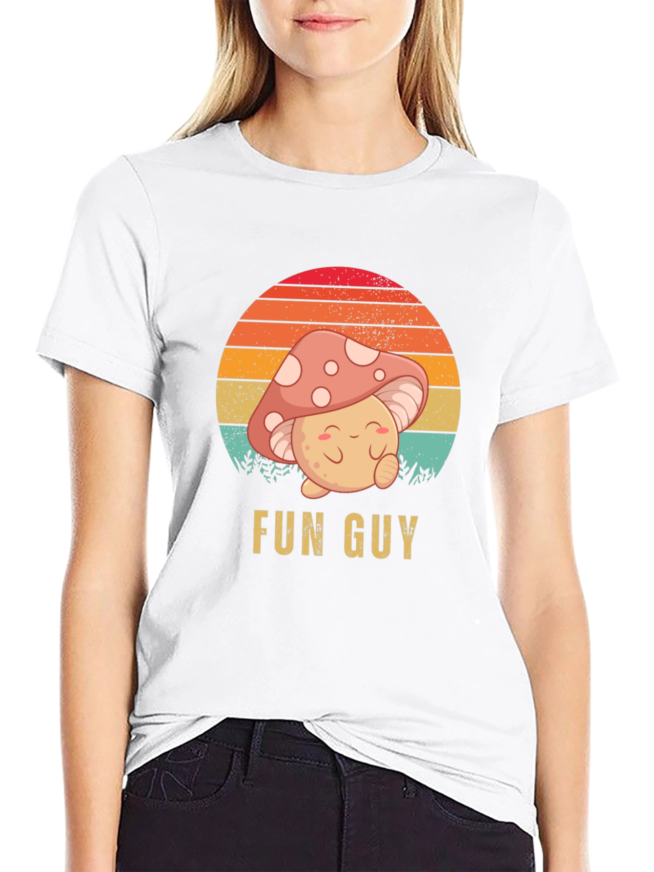 Fun Guy Graphic T-Shirt - Mushroom Design