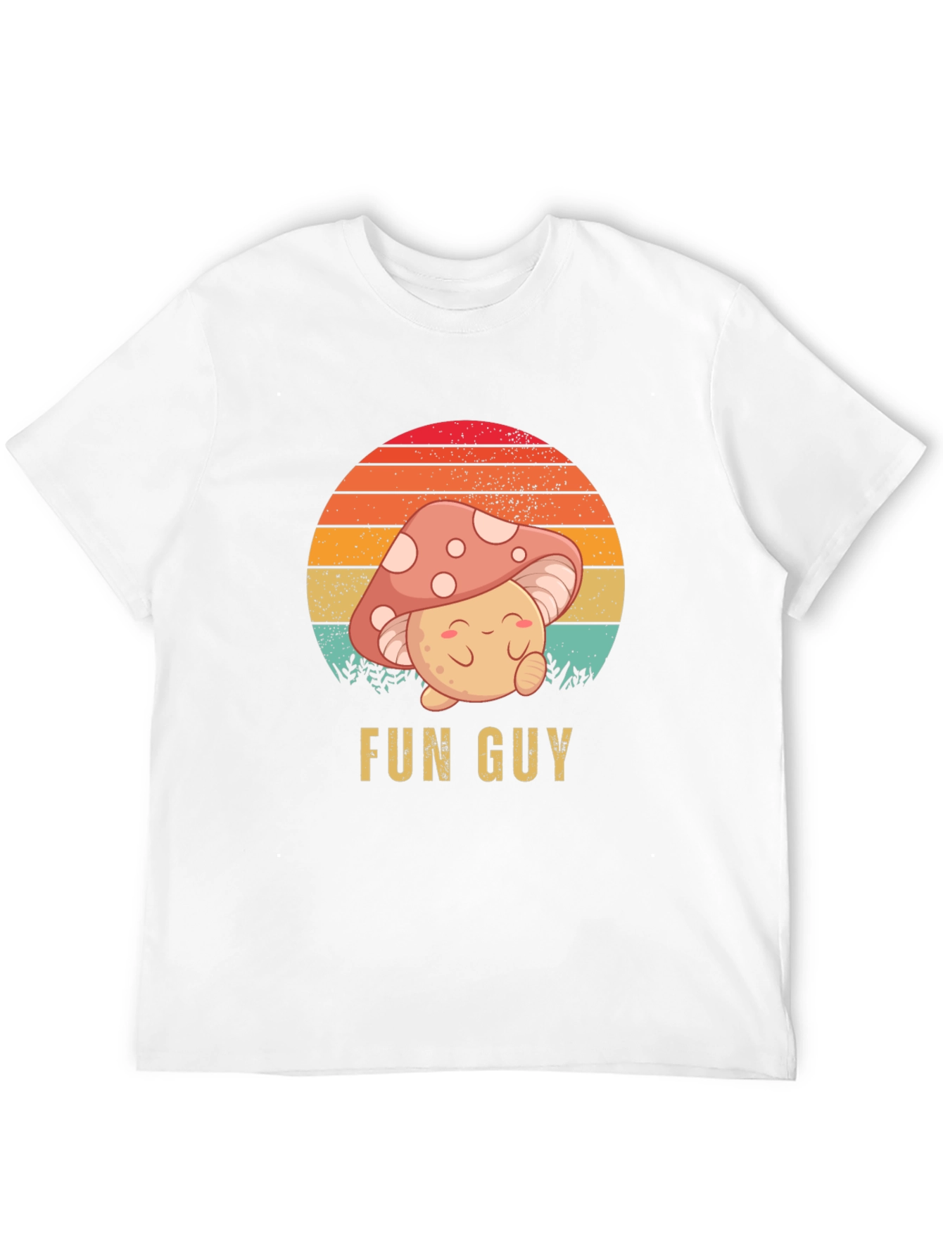Fun Guy Graphic T-Shirt - Mushroom Design