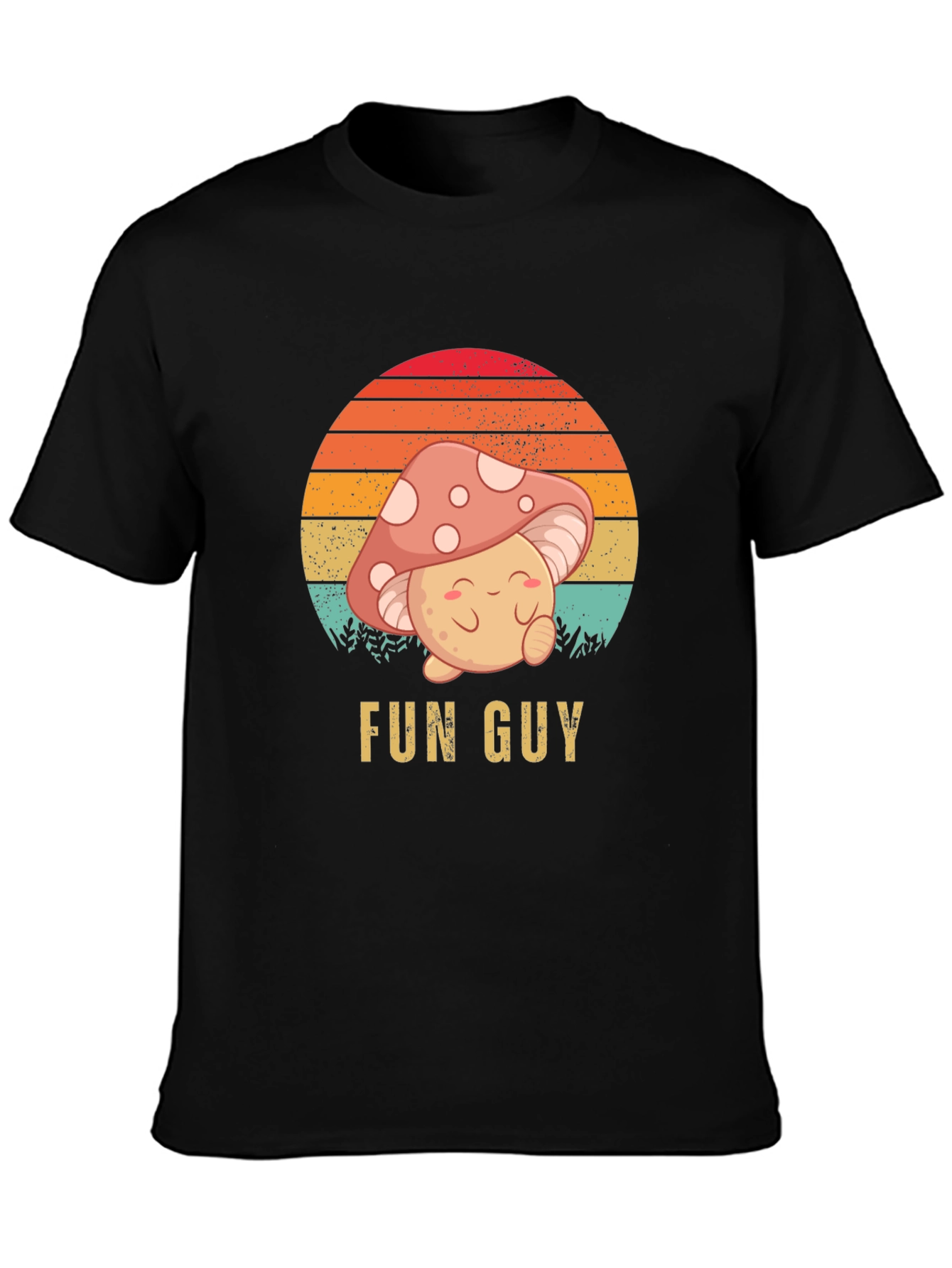 Fun Guy Graphic T-Shirt - Mushroom Design