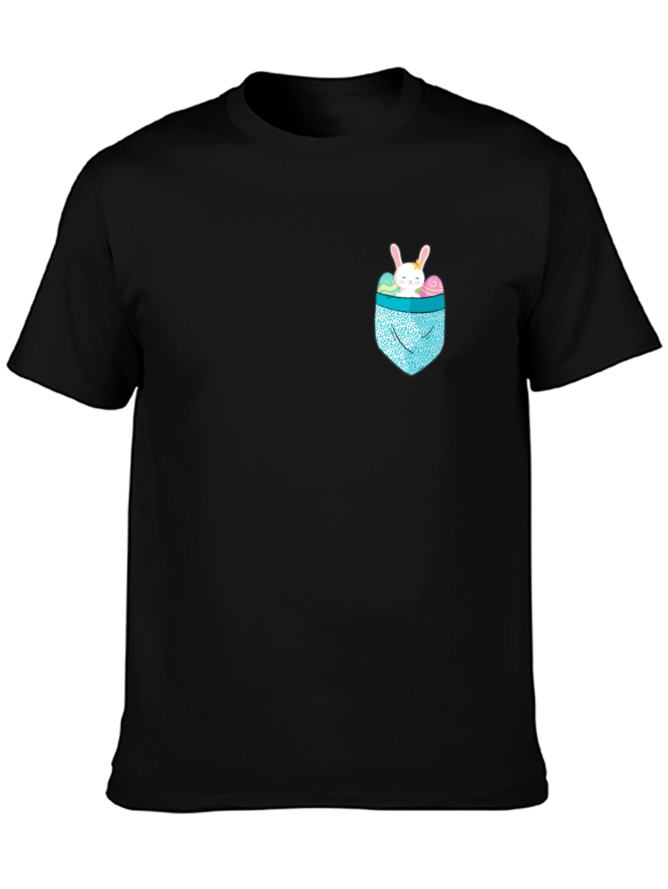 Bunny Pocket Easter T-Shirt - Cute Holiday Apparel