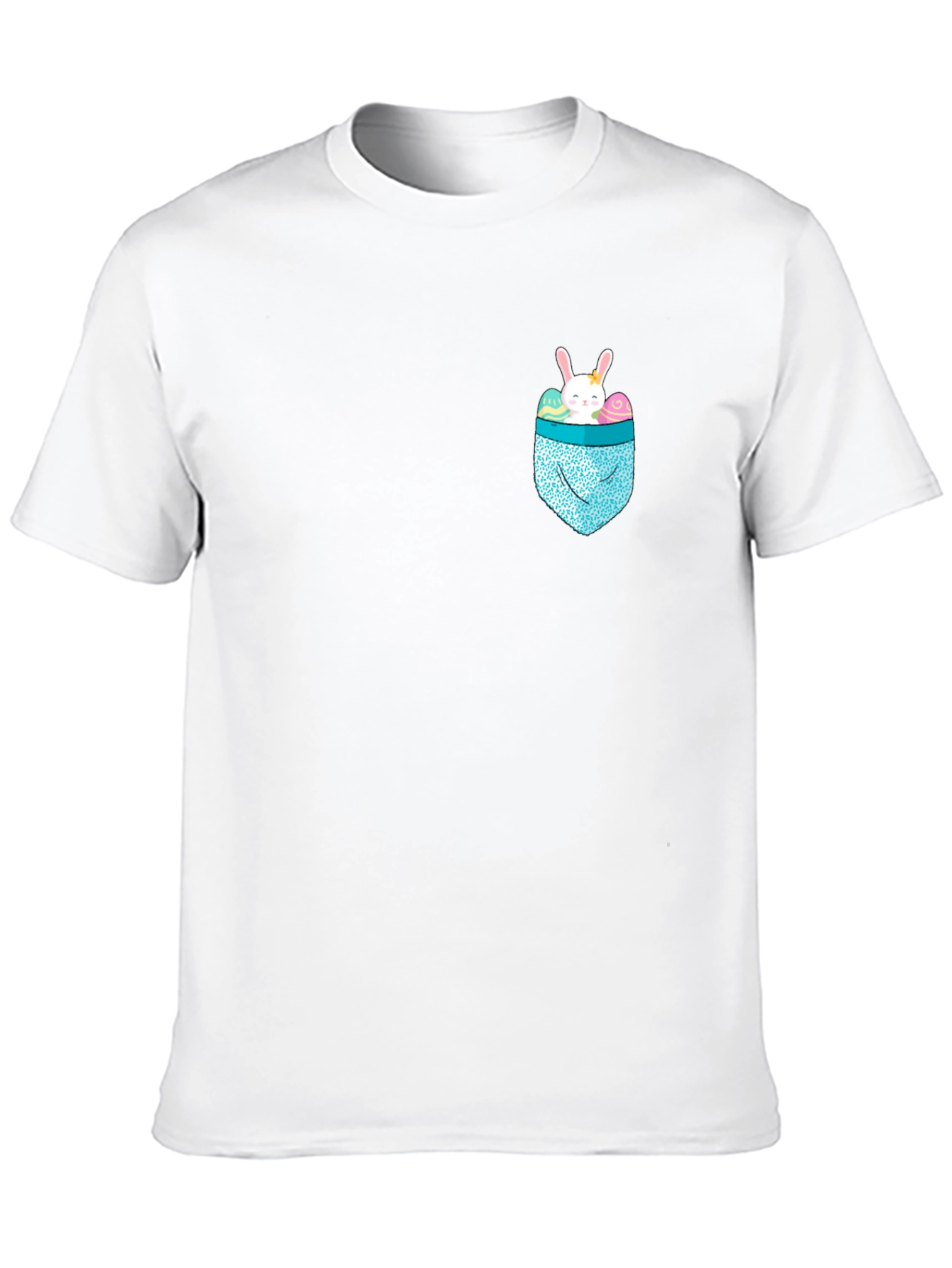 Bunny Pocket Easter T-Shirt - Cute Holiday Apparel
