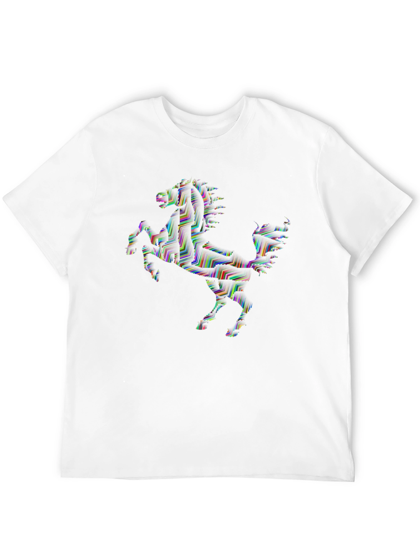 Abstract Horse Graphic Tee - Black