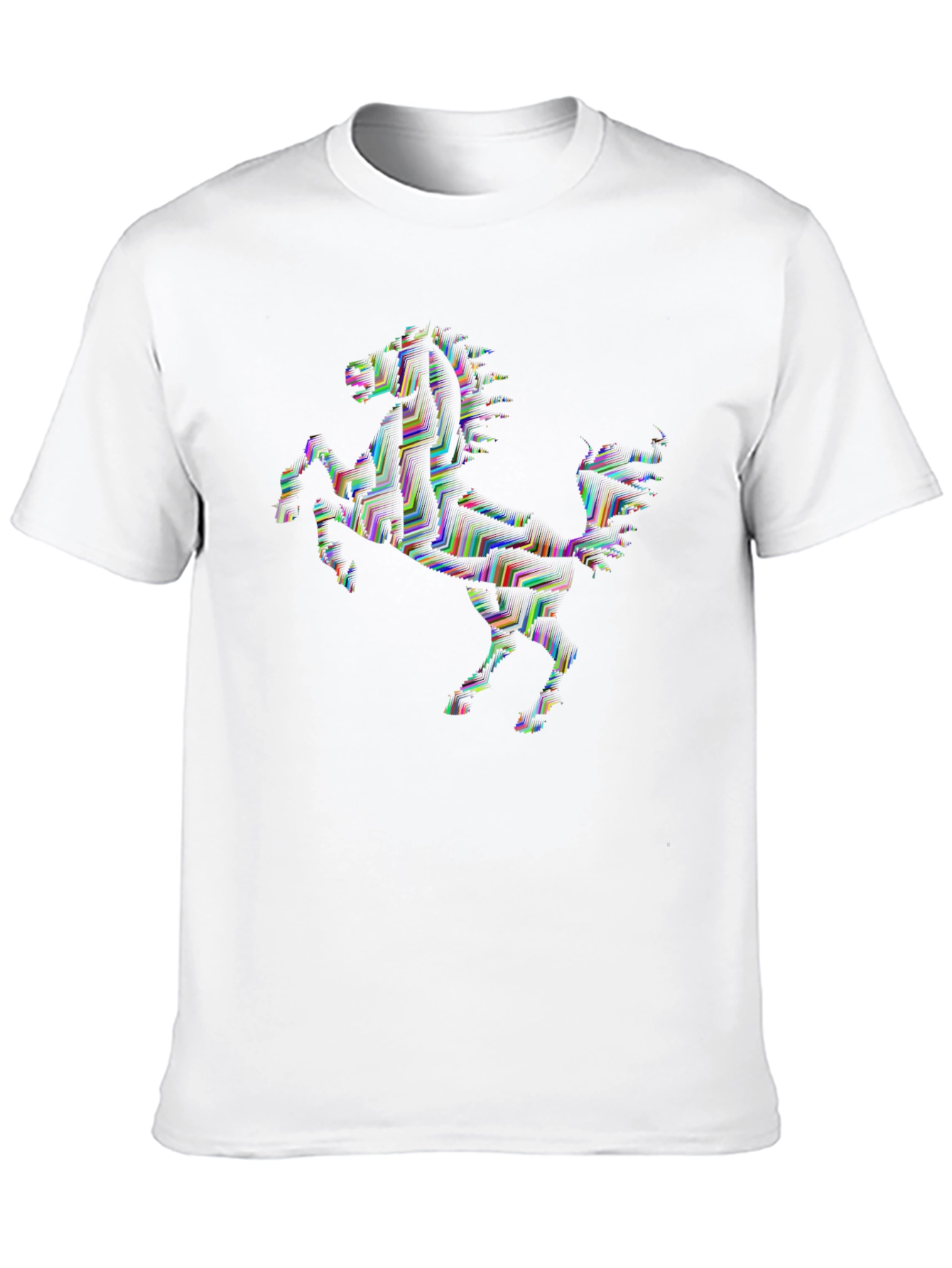 Abstract Horse Graphic Tee - Black
