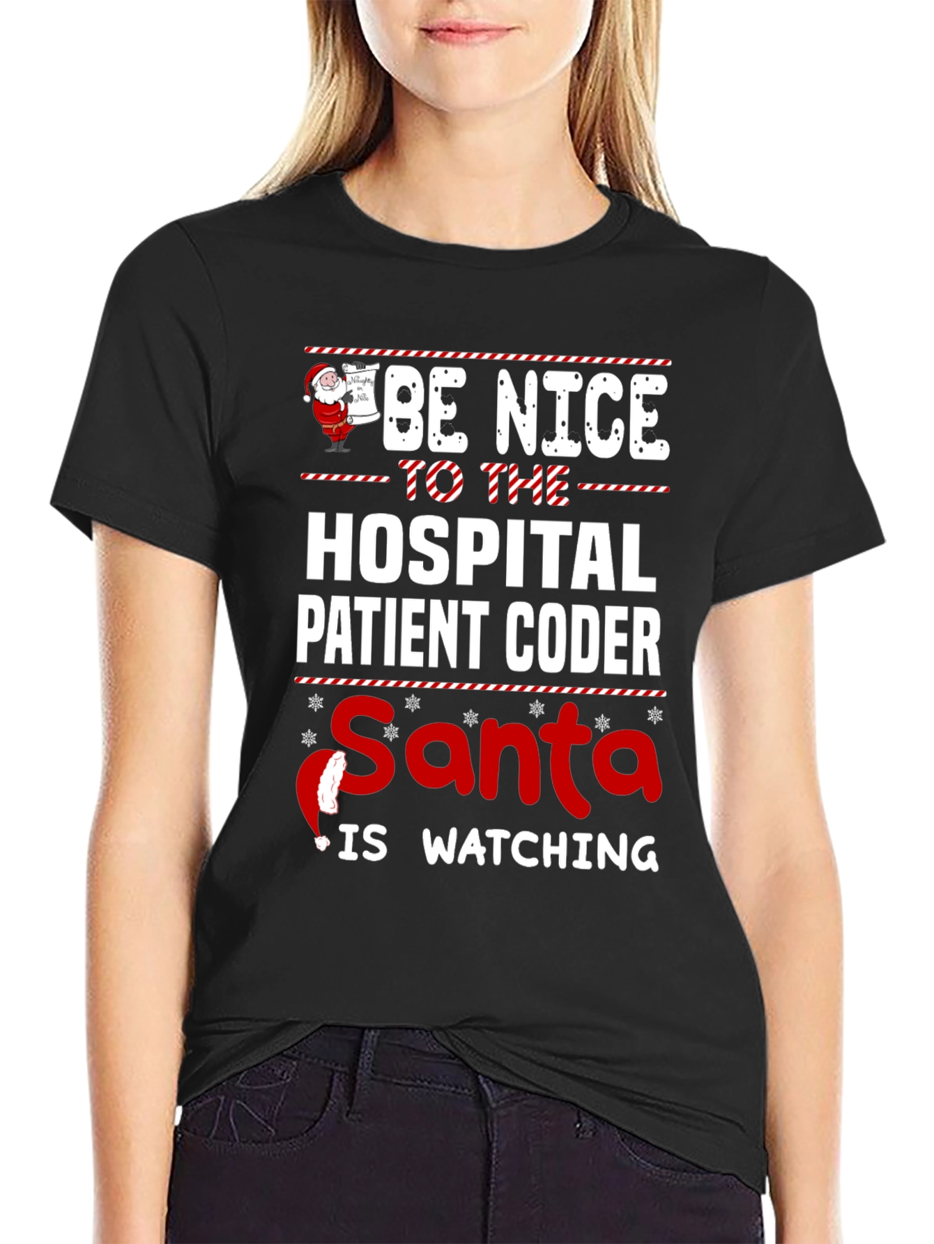 Funny Holiday Hospital Coder Santa T-Shirt