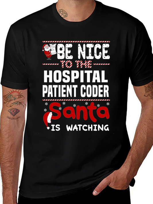 Funny Holiday Hospital Coder Santa T-Shirt