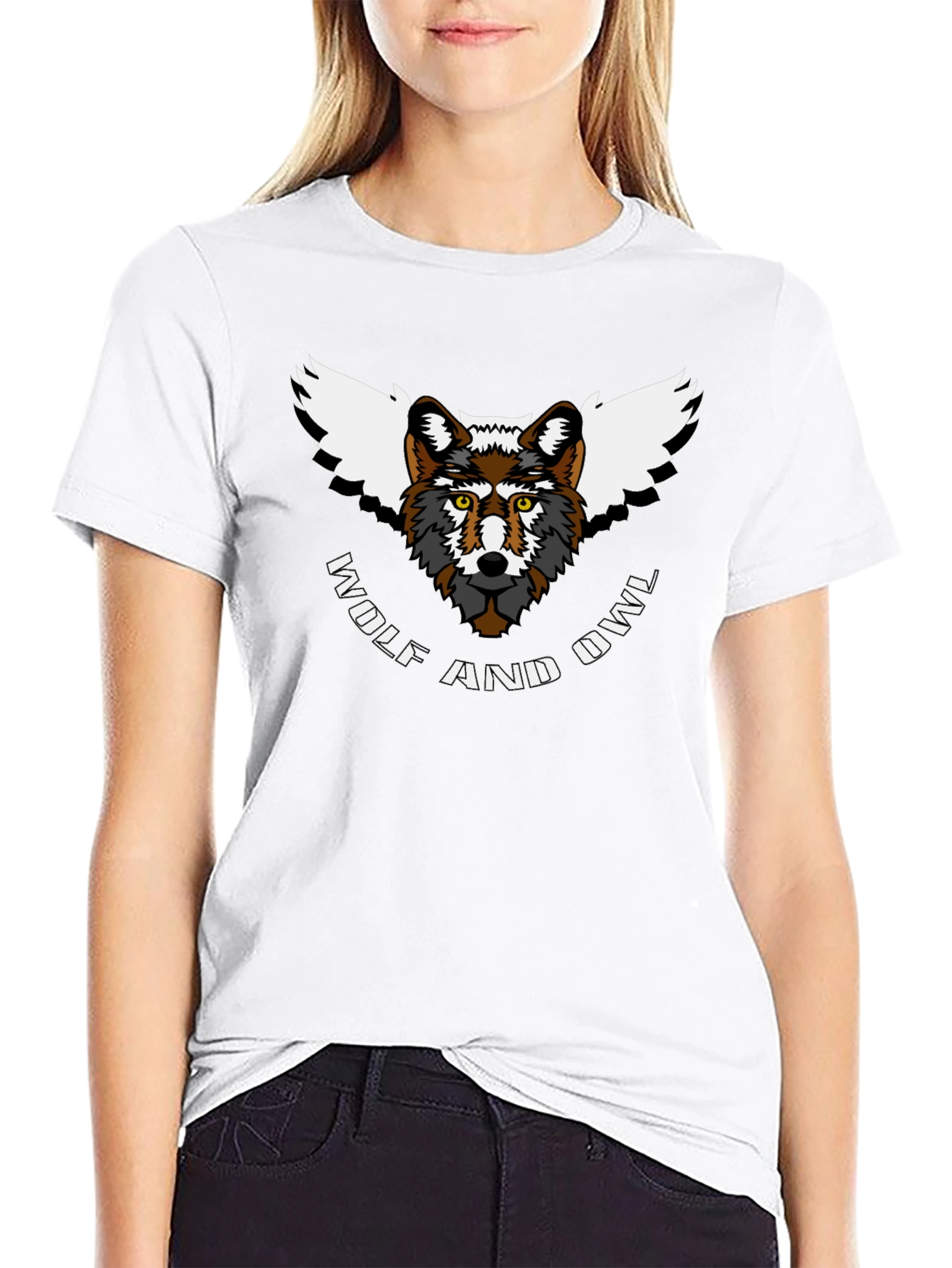 Wolf and Owl T-Shirt - Unique Animal Design