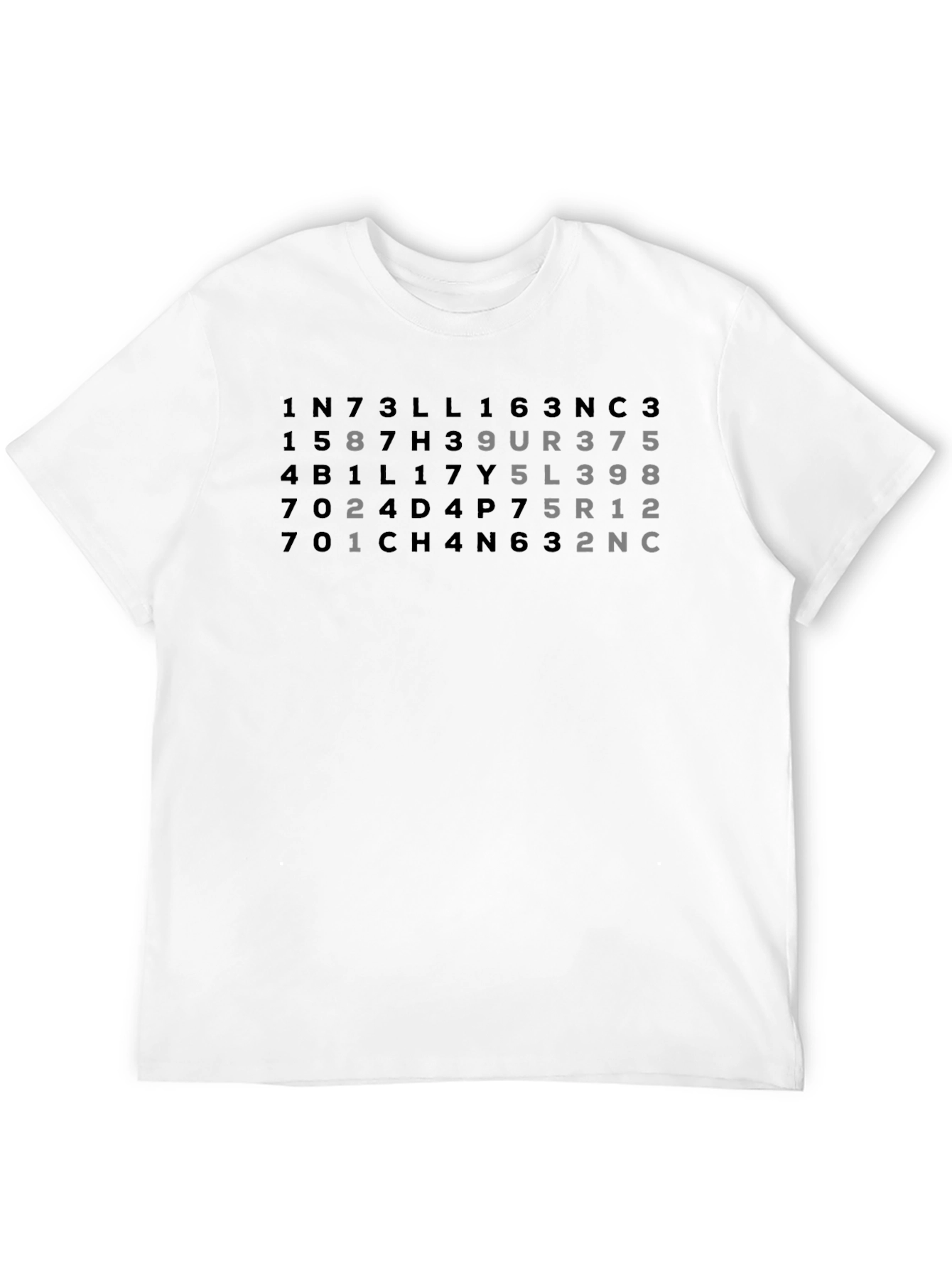 Intelligent Numbers T-Shirt - Black Tee