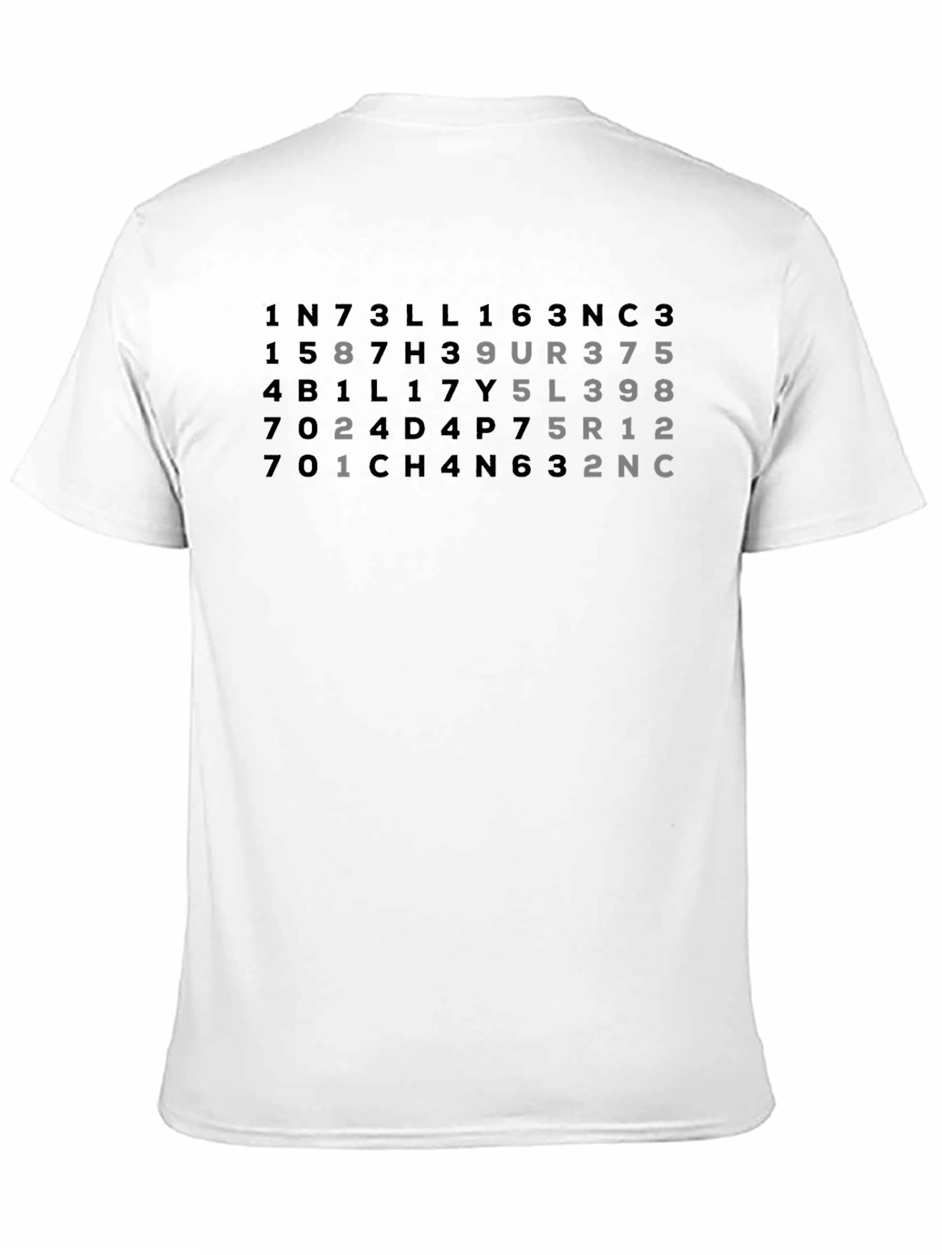 Intelligent Numbers T-Shirt - Black Tee
