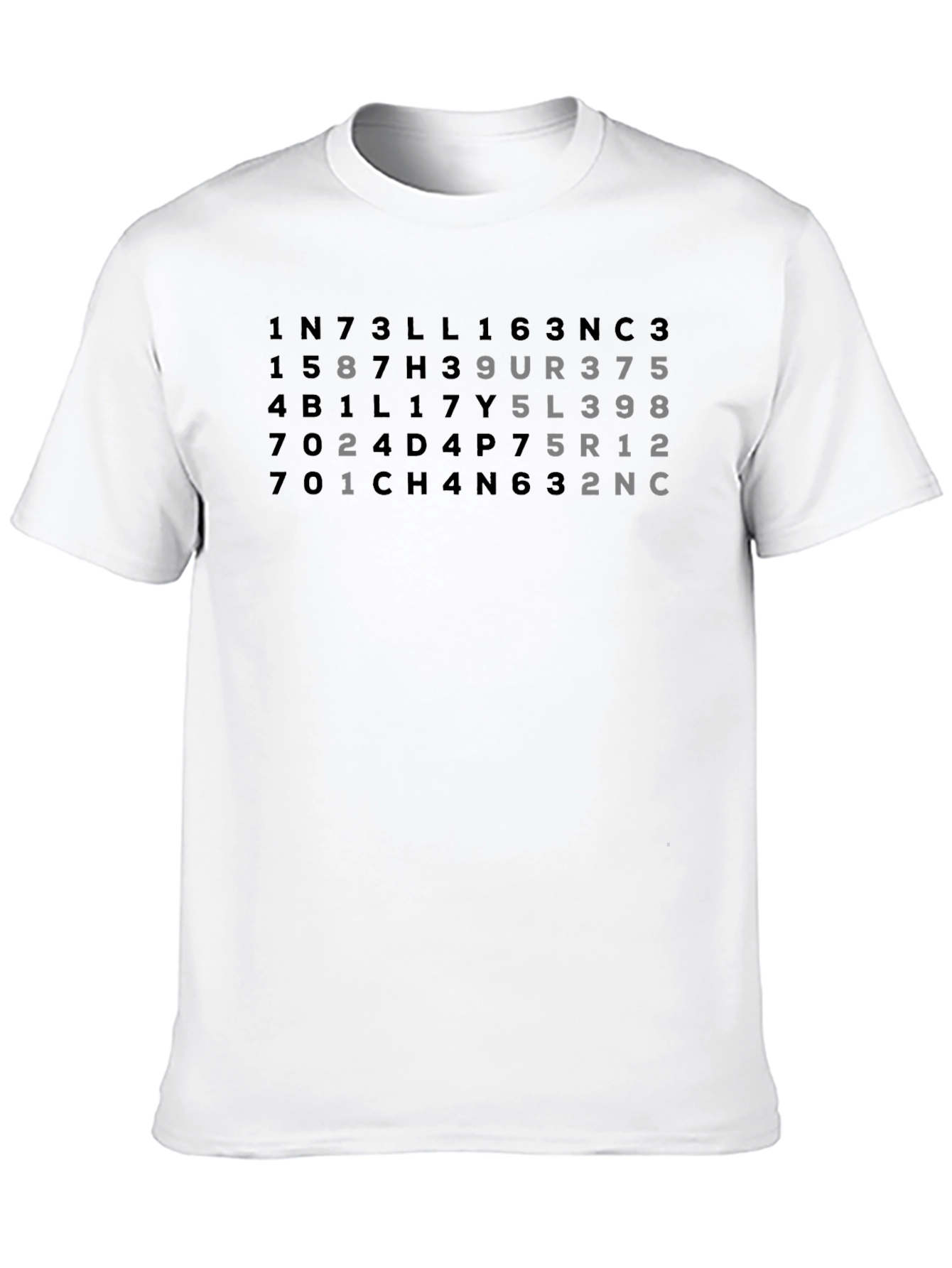 Intelligent Numbers T-Shirt - Black Tee