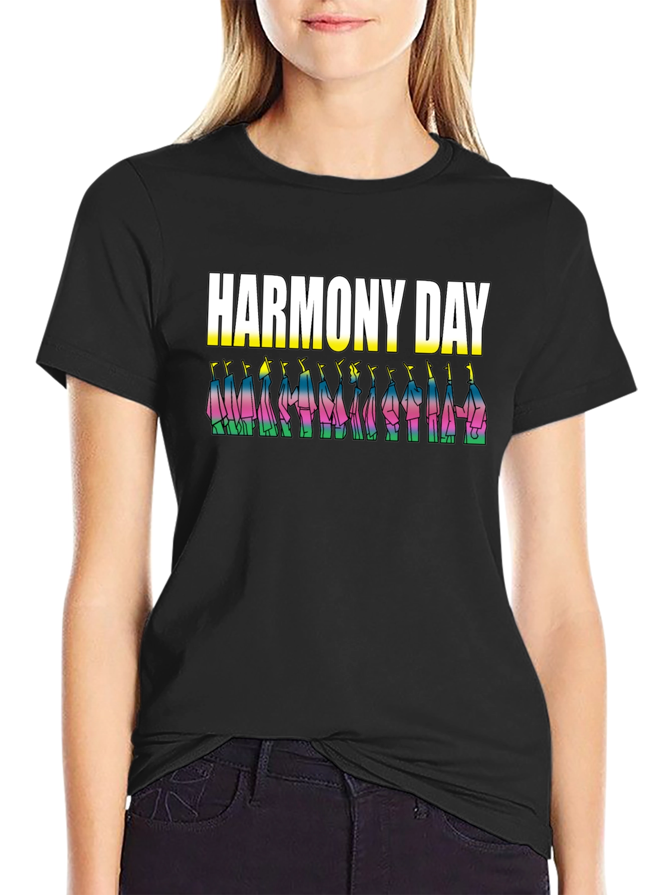 Harmony Day Black Graphic Tee