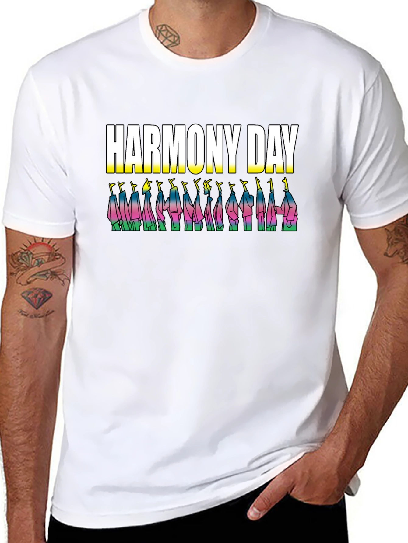 Harmony Day Black Graphic Tee