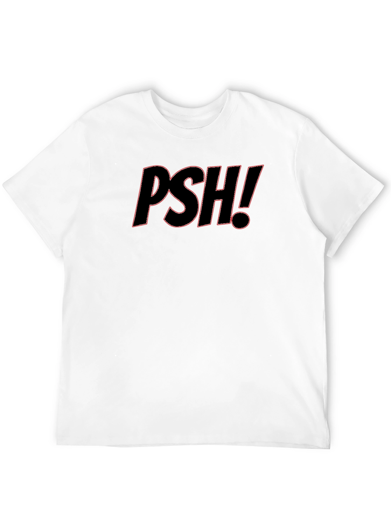 PSH! Graphic Tee - Casual Black Cotton T-Shirt