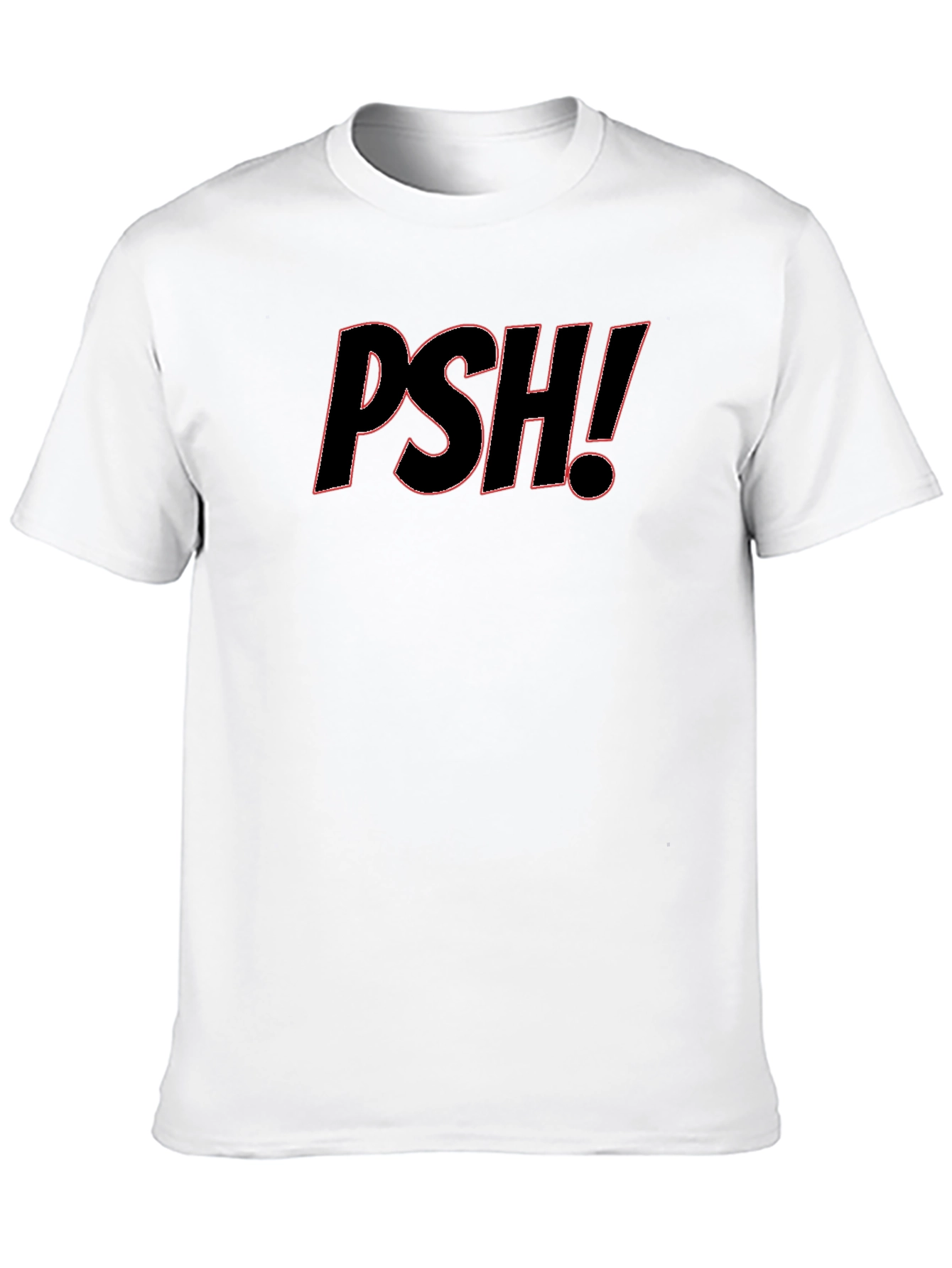 PSH! Graphic Tee - Casual Black Cotton T-Shirt