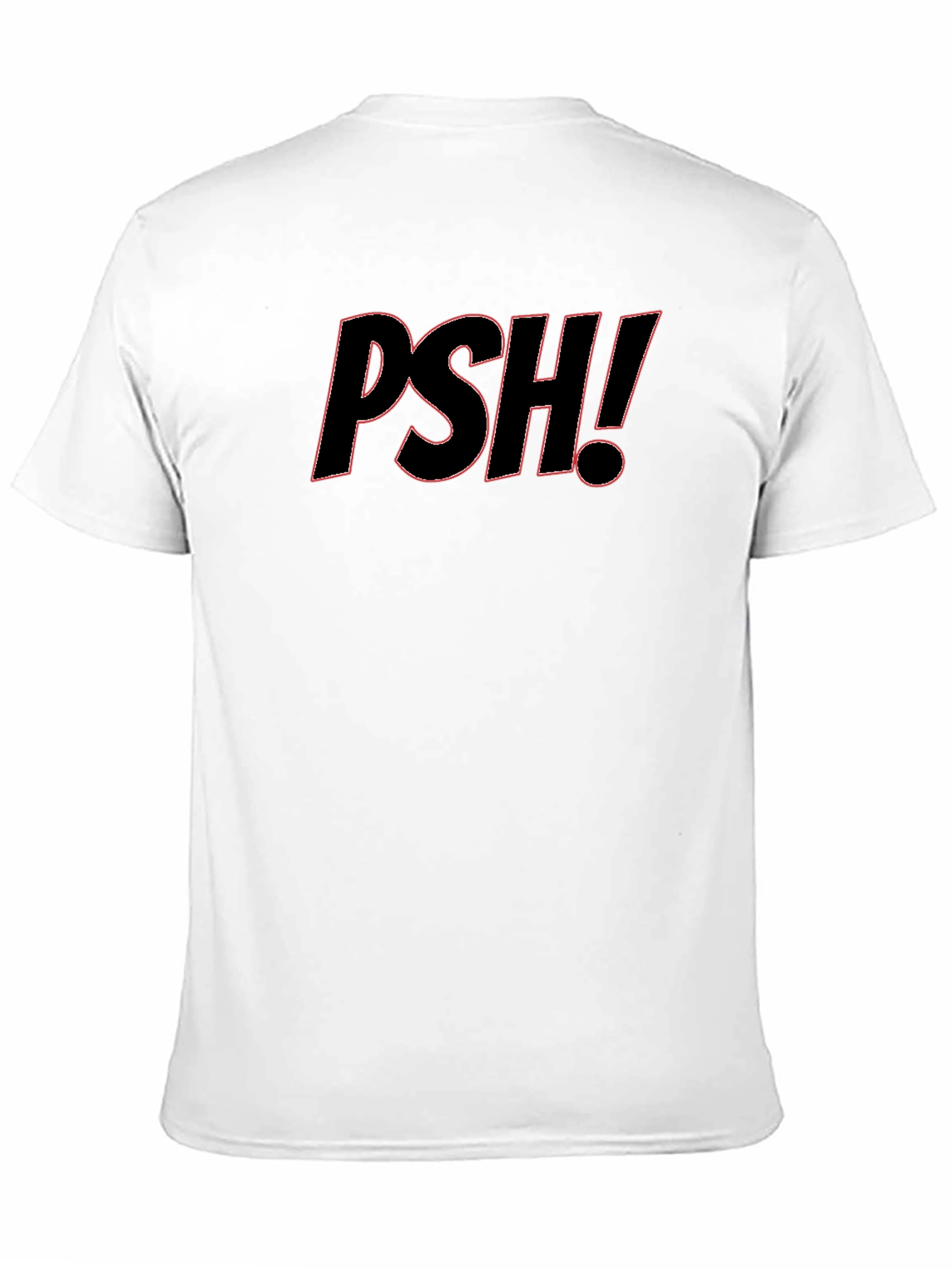PSH! Graphic Tee - Casual Black Cotton T-Shirt