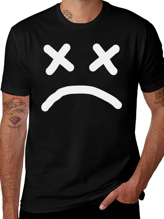 Sad Face Graphic T-Shirt - Unisex Cotton Tee