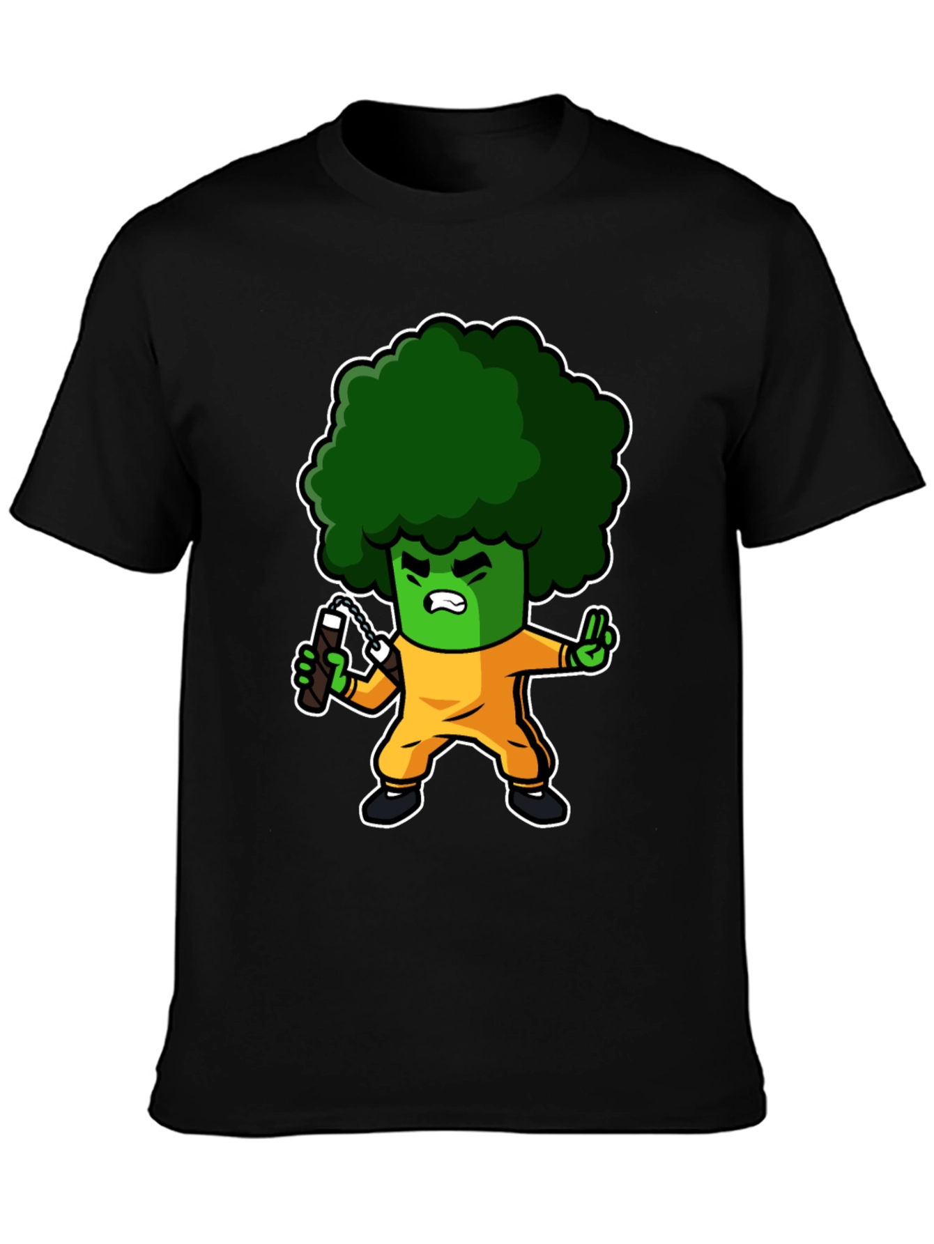 Broccoli Ninja T-Shirt: Funny Cartoon Graphic Tee