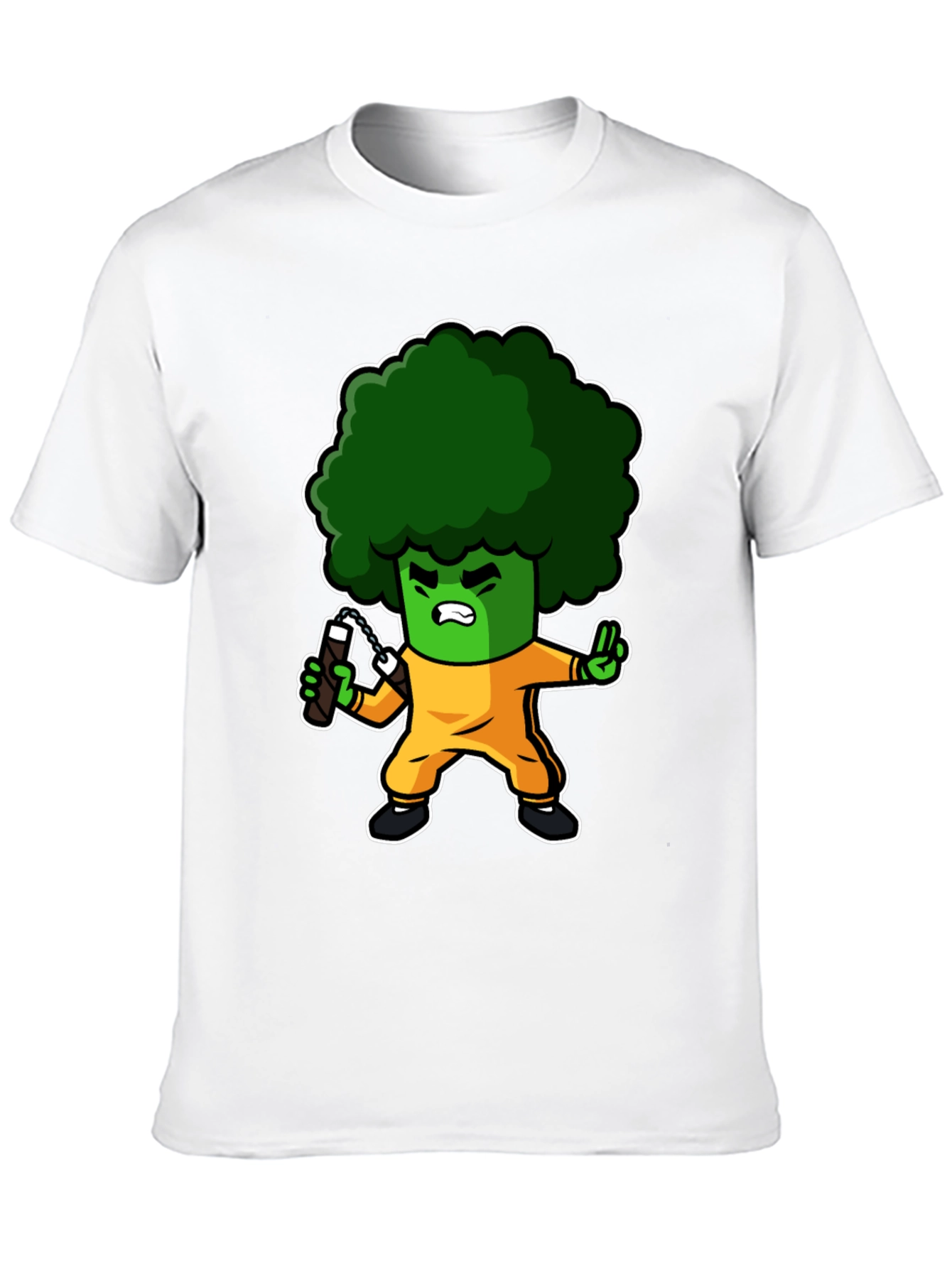 Broccoli Ninja T-Shirt: Funny Cartoon Graphic Tee