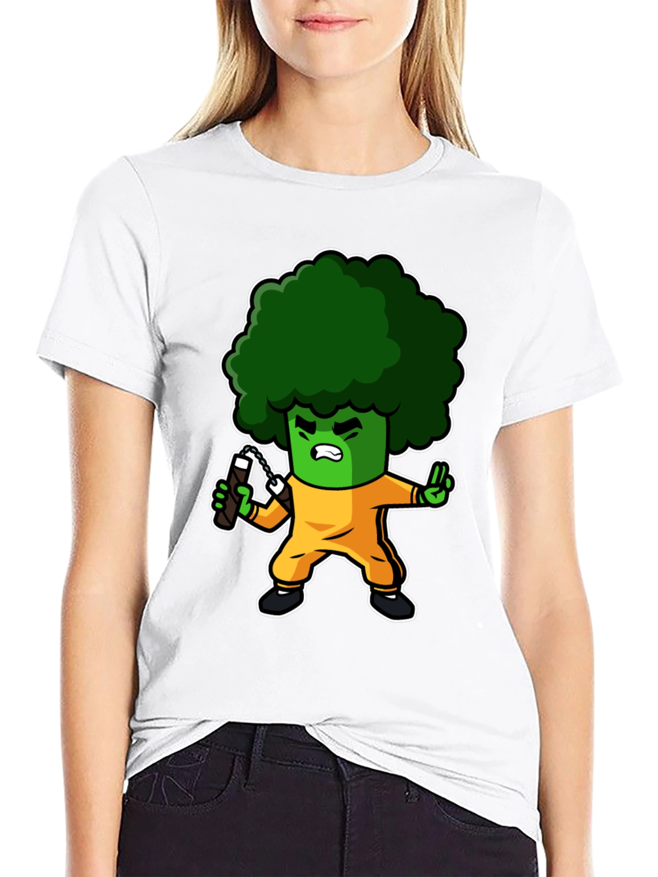 Broccoli Ninja T-Shirt: Funny Cartoon Graphic Tee