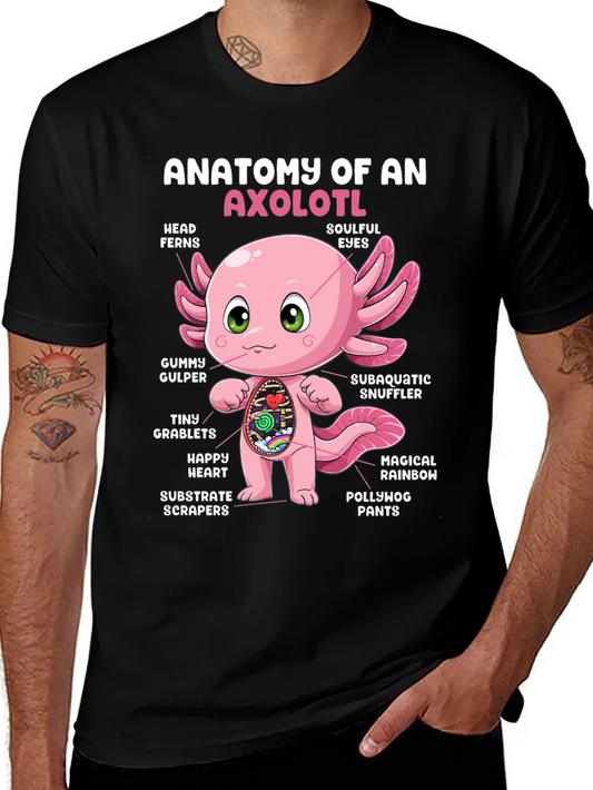 Anatomy of an Axolotl Black T-Shirt