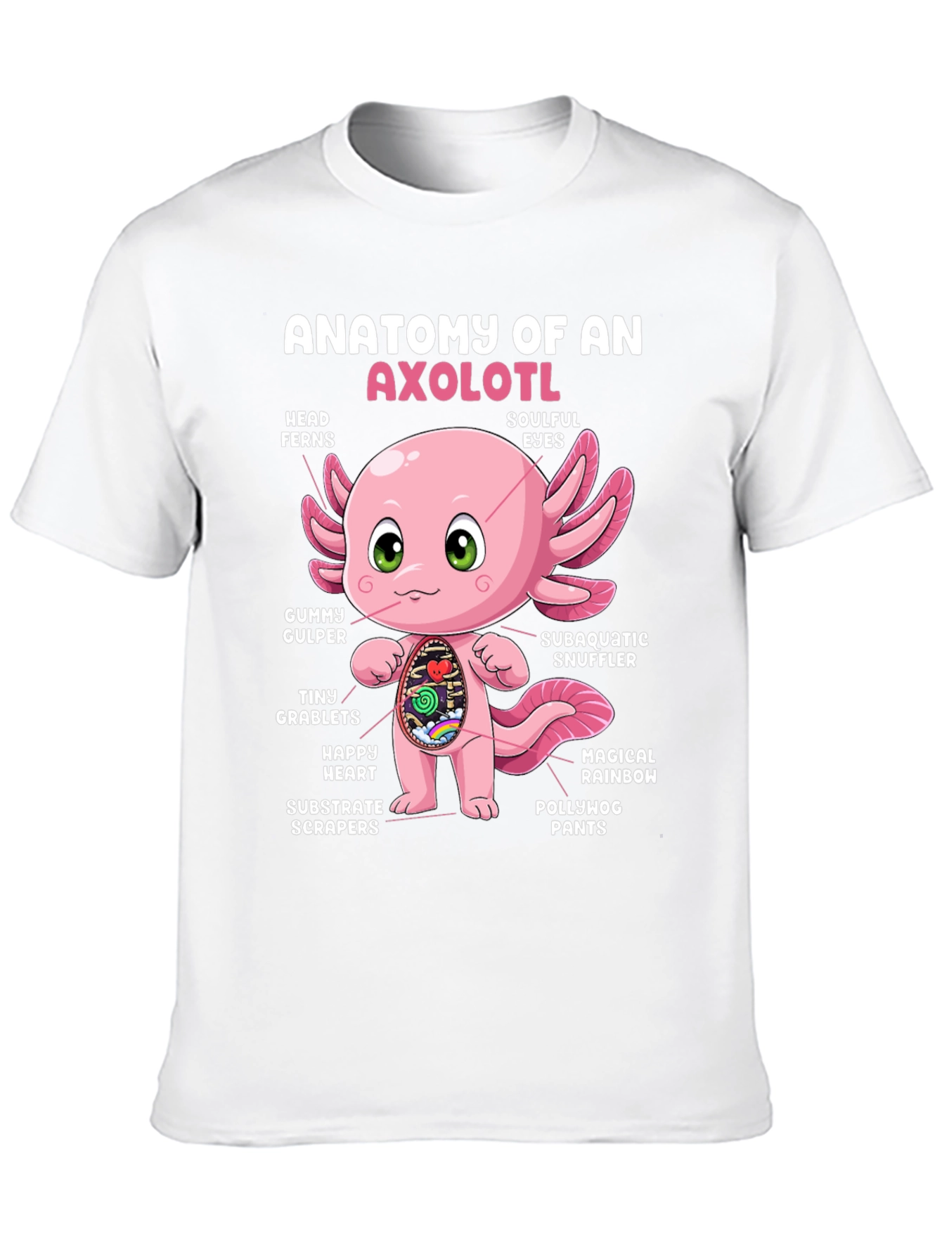 Anatomy of an Axolotl Black T-Shirt