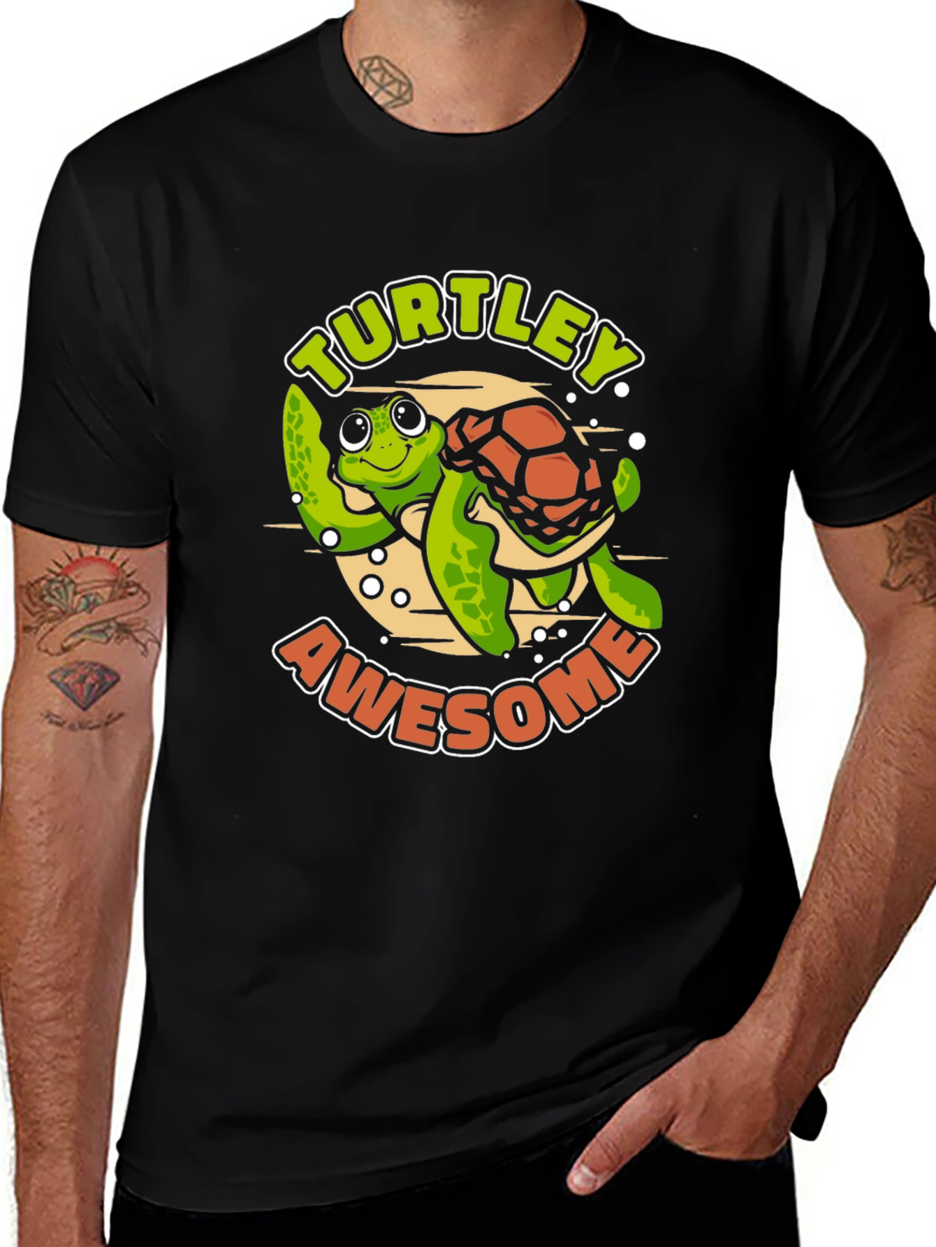 Turtlely Awesome Black T-Shirt
