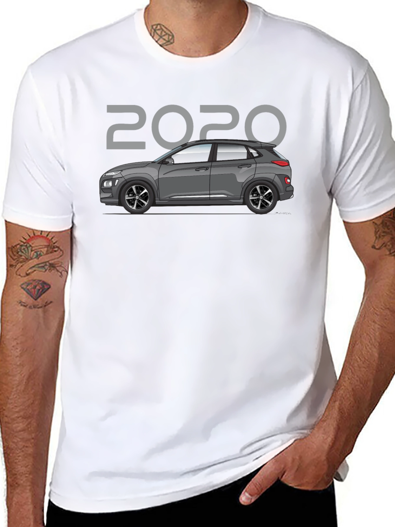 2020 Car Graphic T-Shirt - Black