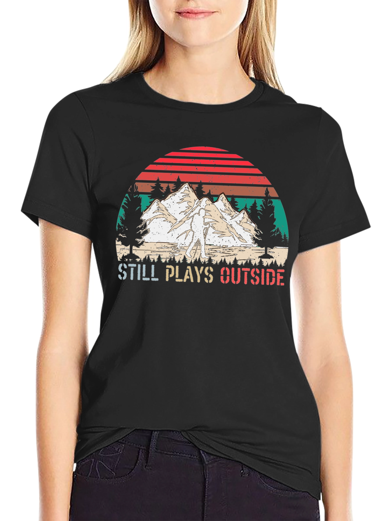 Still Plays Outside Bigfoot Graphic T-Shirt