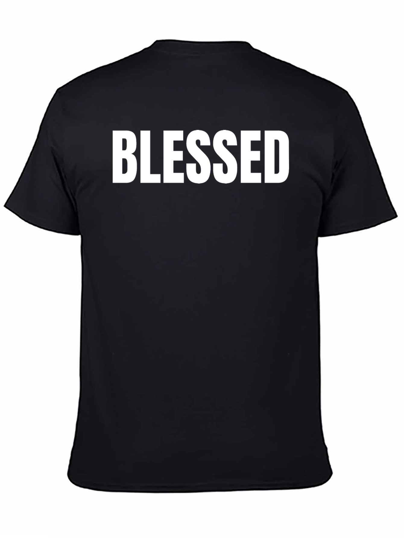 Blessed Graphic Print Black T-Shirt